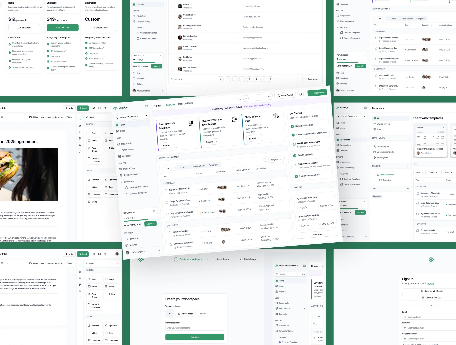 Beesign - e-Signature Document Dashboard UI Kit 7