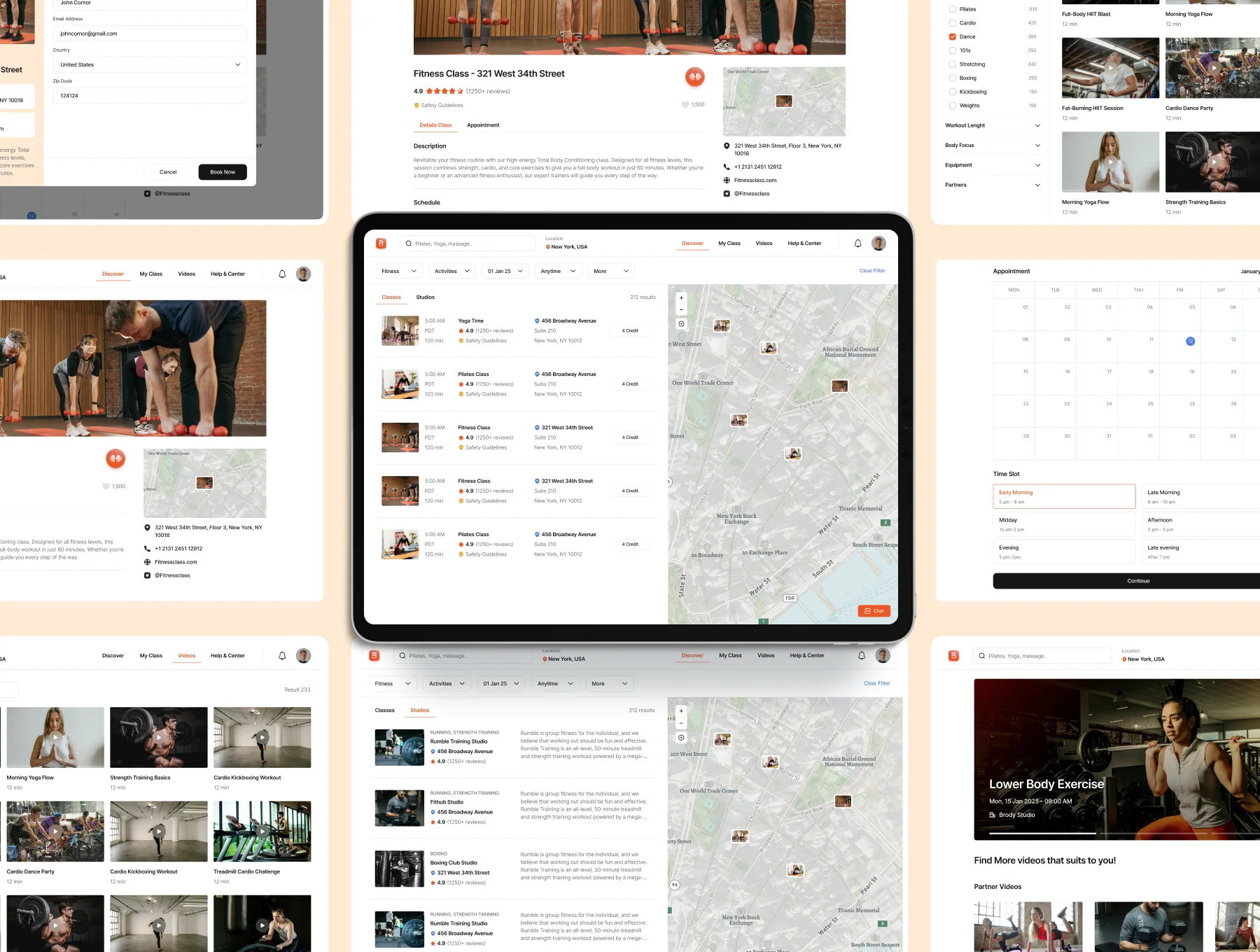 Fitness Class Dashboard UI Kit - Befit 5