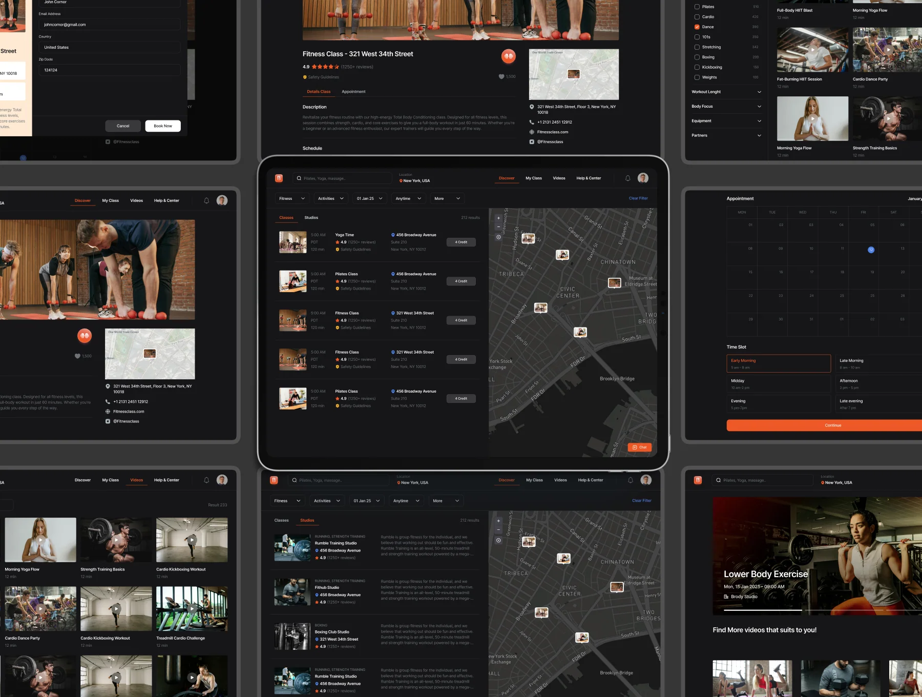 Fitness Class Dashboard UI Kit - Befit 6