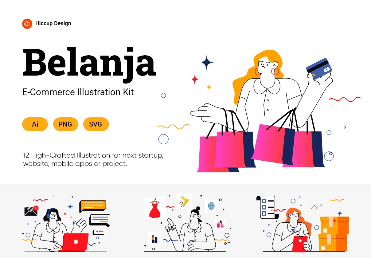 Belanja - E-commerce Illustrstion Kit