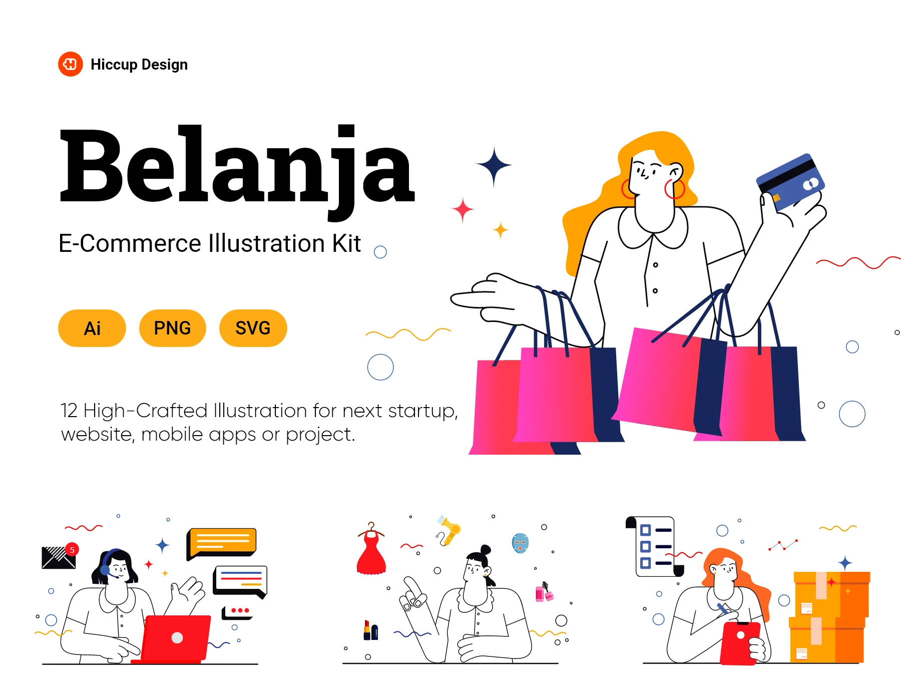Belanja - E-commerce Illustrstion Kit