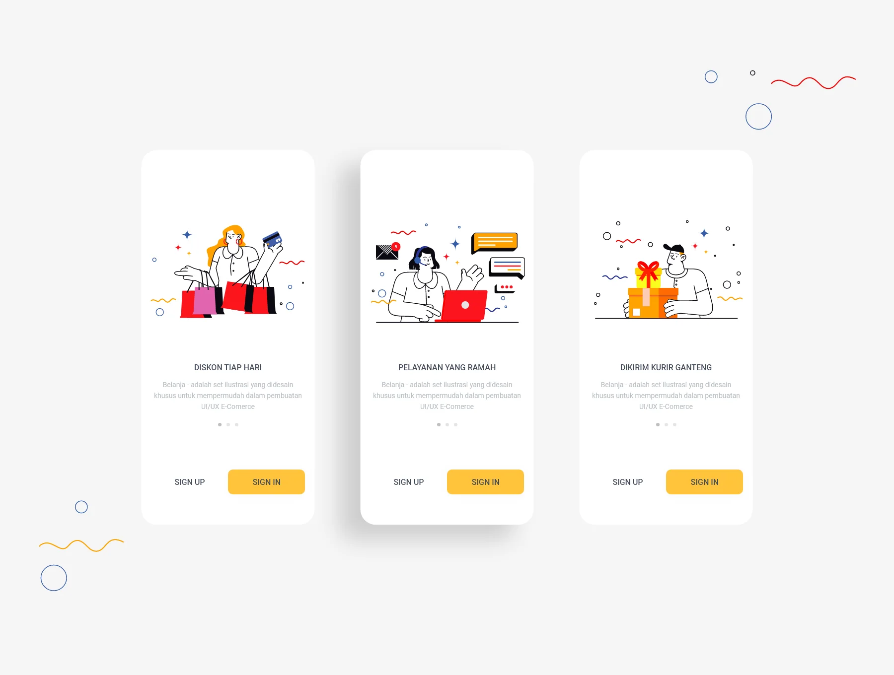 Belanja - E-commerce Illustrstion Kit 4