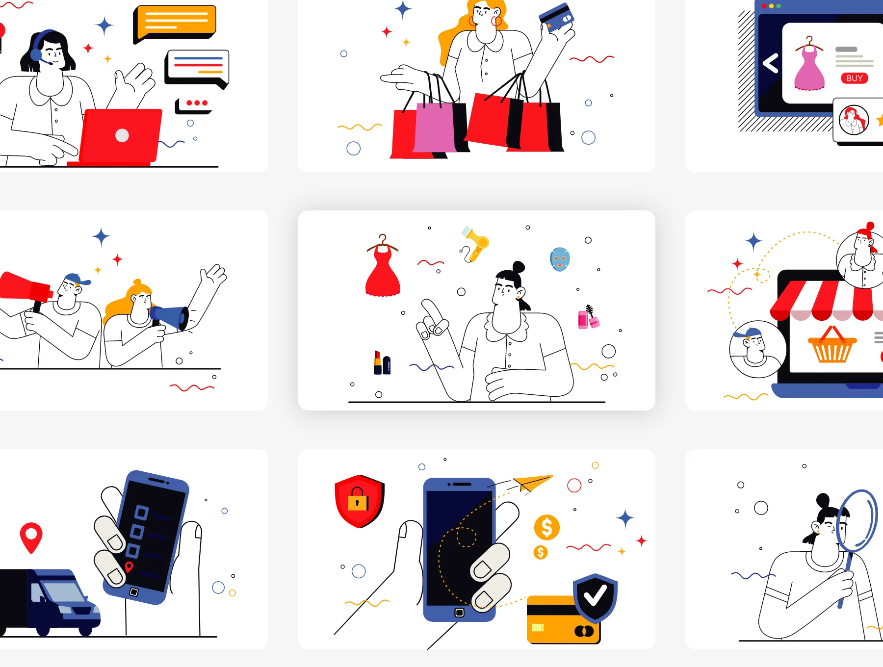 Belanja - E-commerce Illustrstion Kit 6