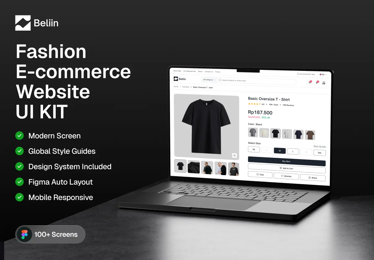 Beliin - Fashion E-commerce Website UI Kit