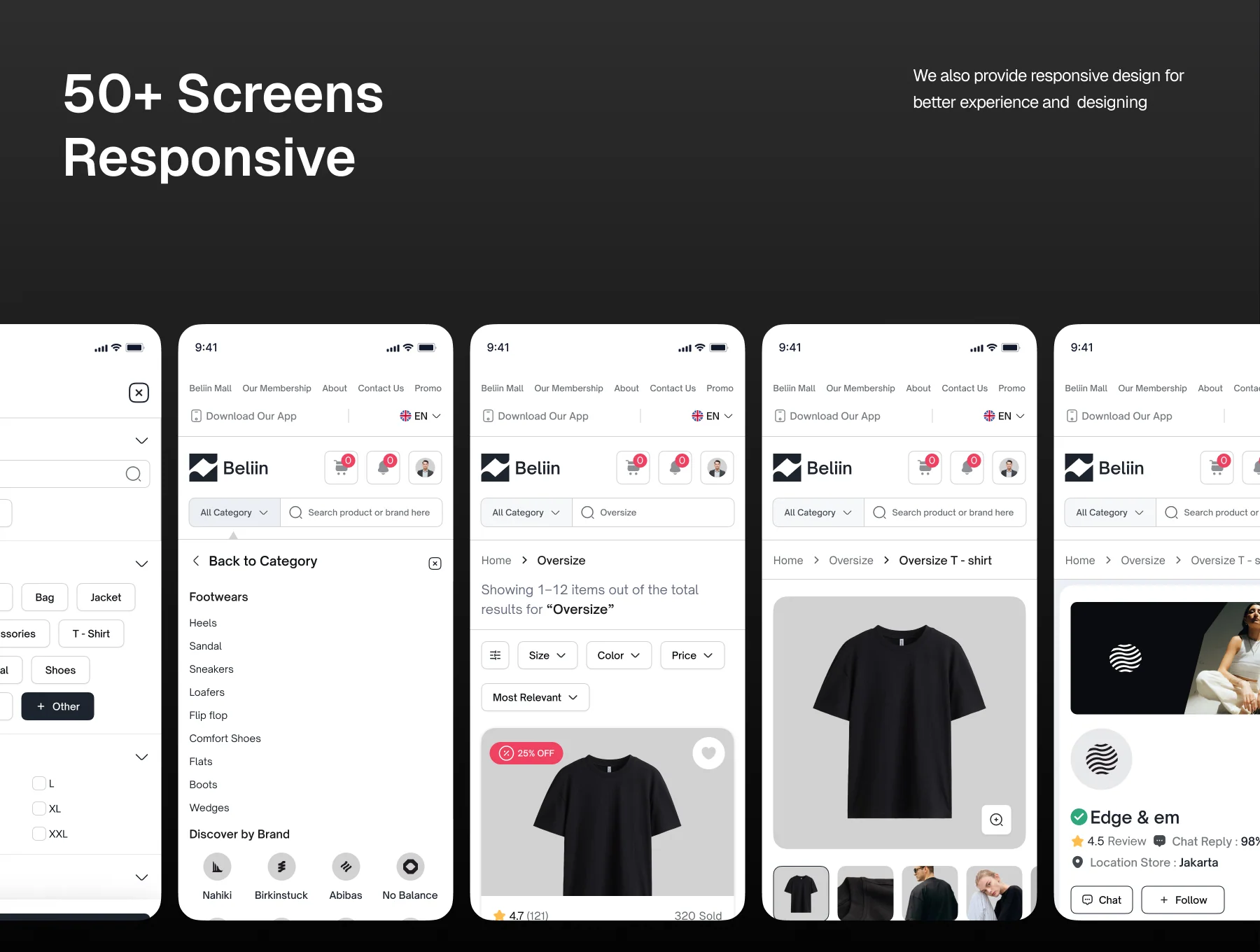 Beliin - Fashion E-commerce Website UI Kit 6