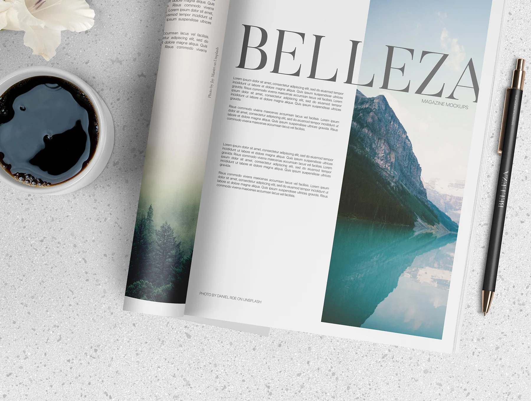 Belleza - A4 Magazine Mockups Pack