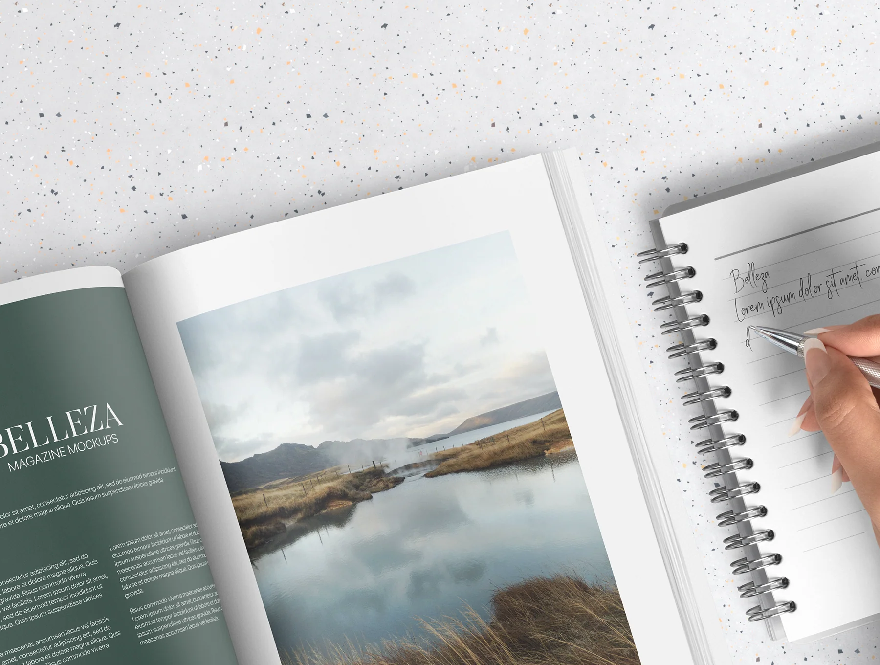 Belleza - A4 Magazine Mockups Pack 2