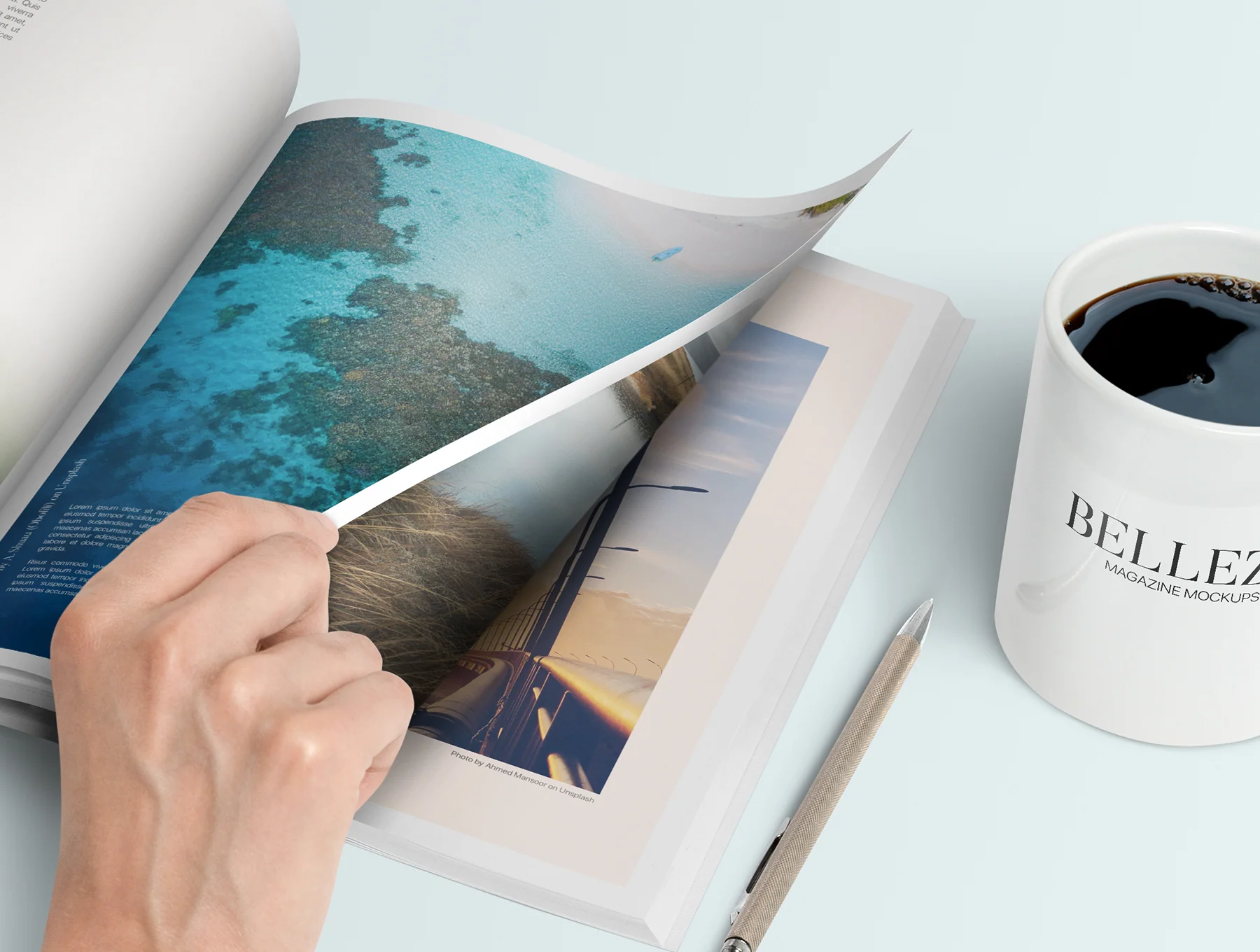 Belleza - A4 Magazine Mockups Pack 4