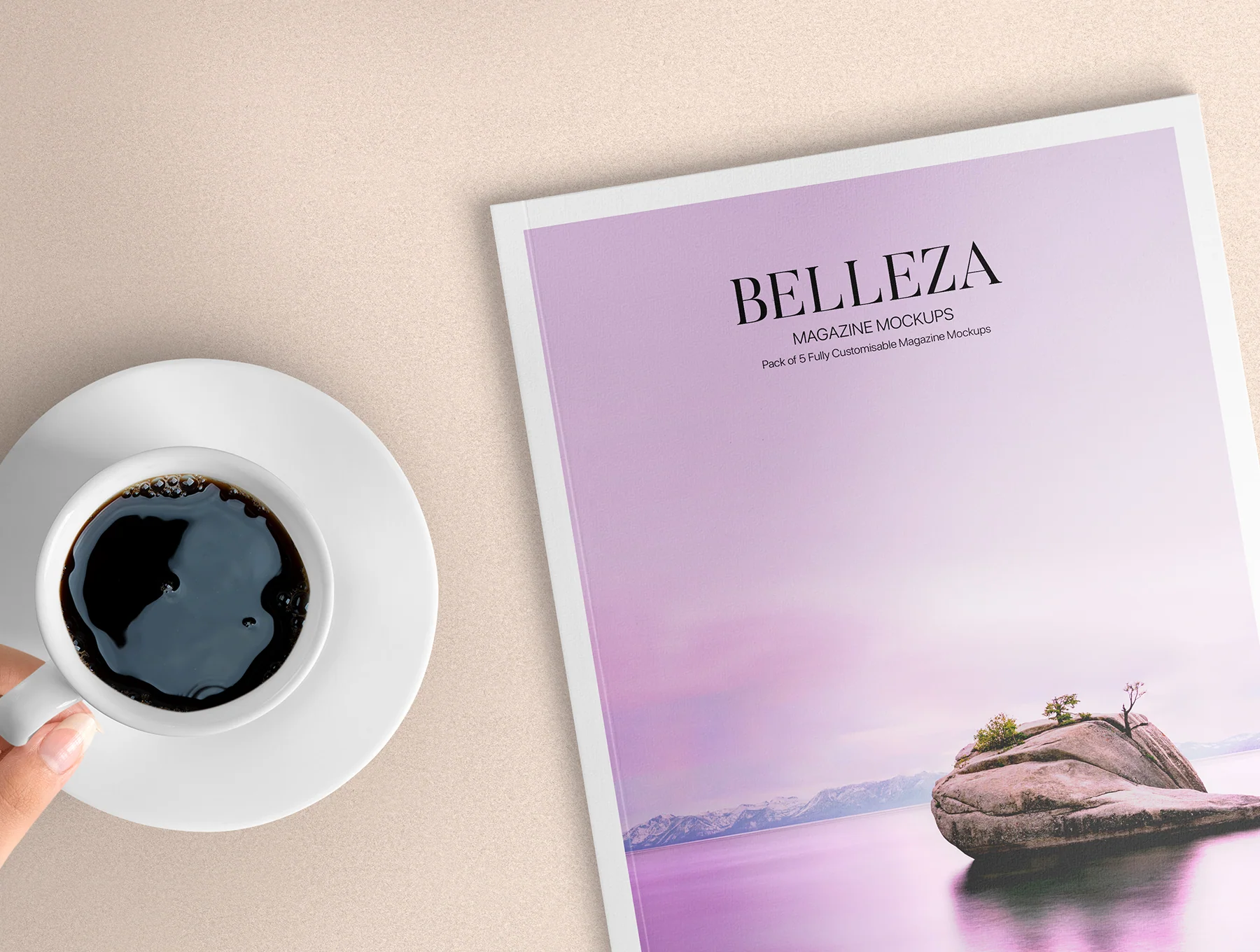 Belleza - A4 Magazine Mockups Pack 5