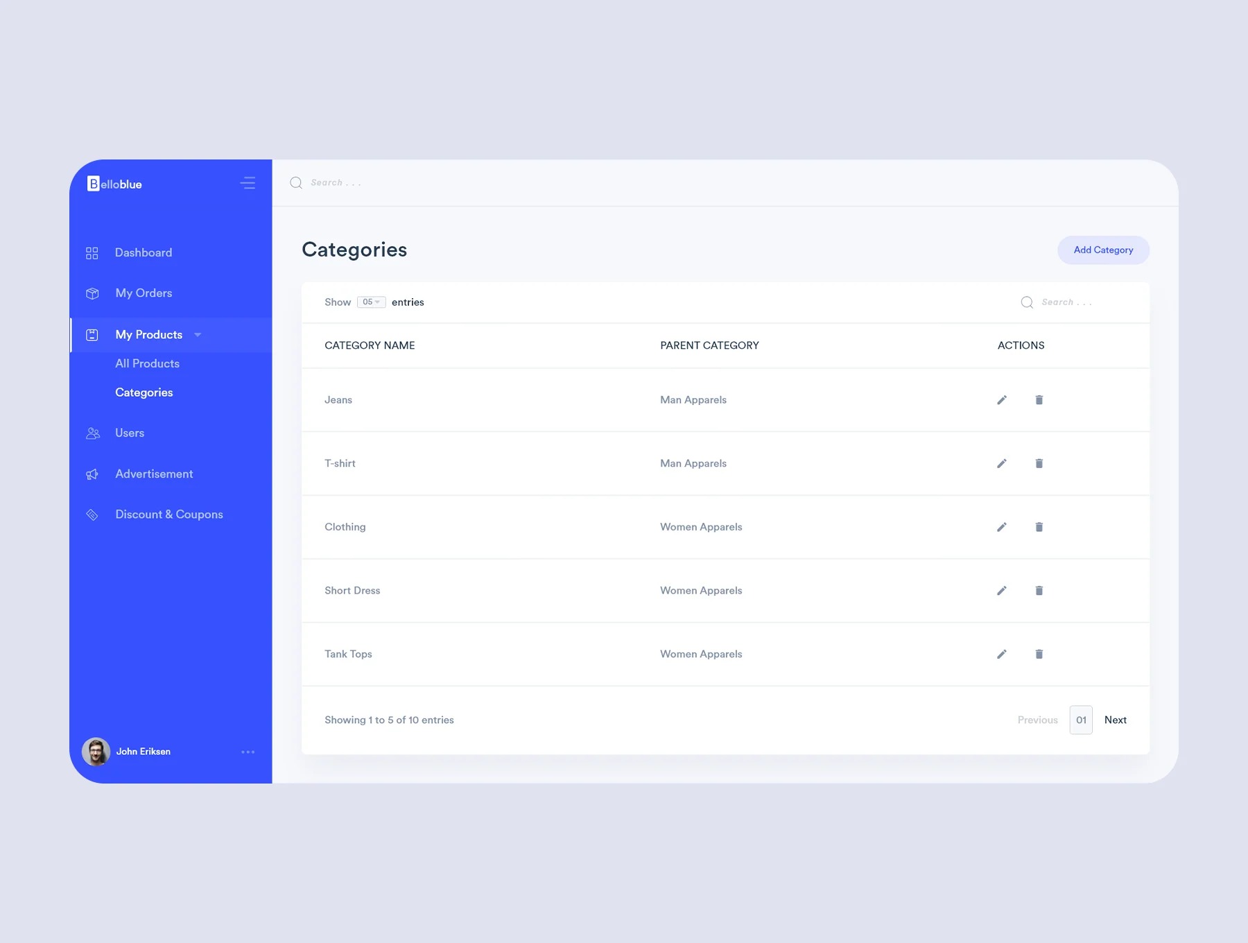 BelloBlue: Fashion + Delivery Web App 4