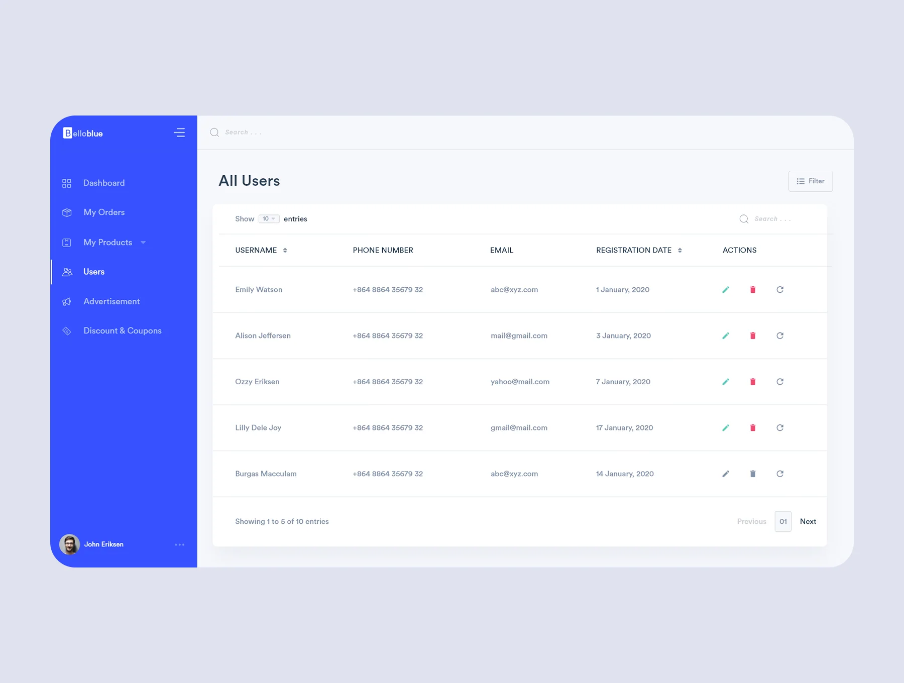 BelloBlue: Fashion + Delivery Web App 5