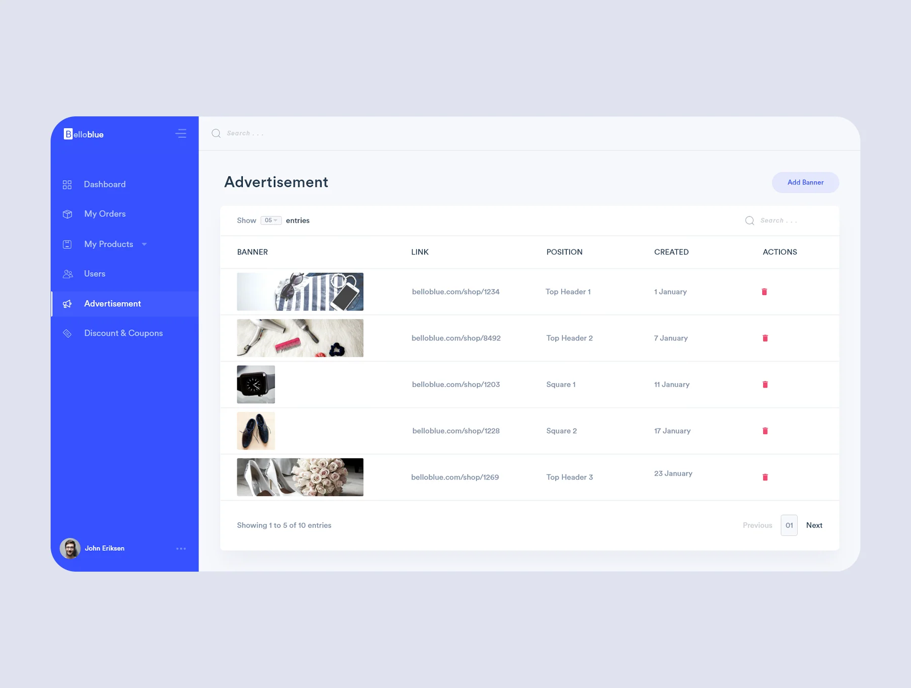 BelloBlue: Fashion + Delivery Web App 6