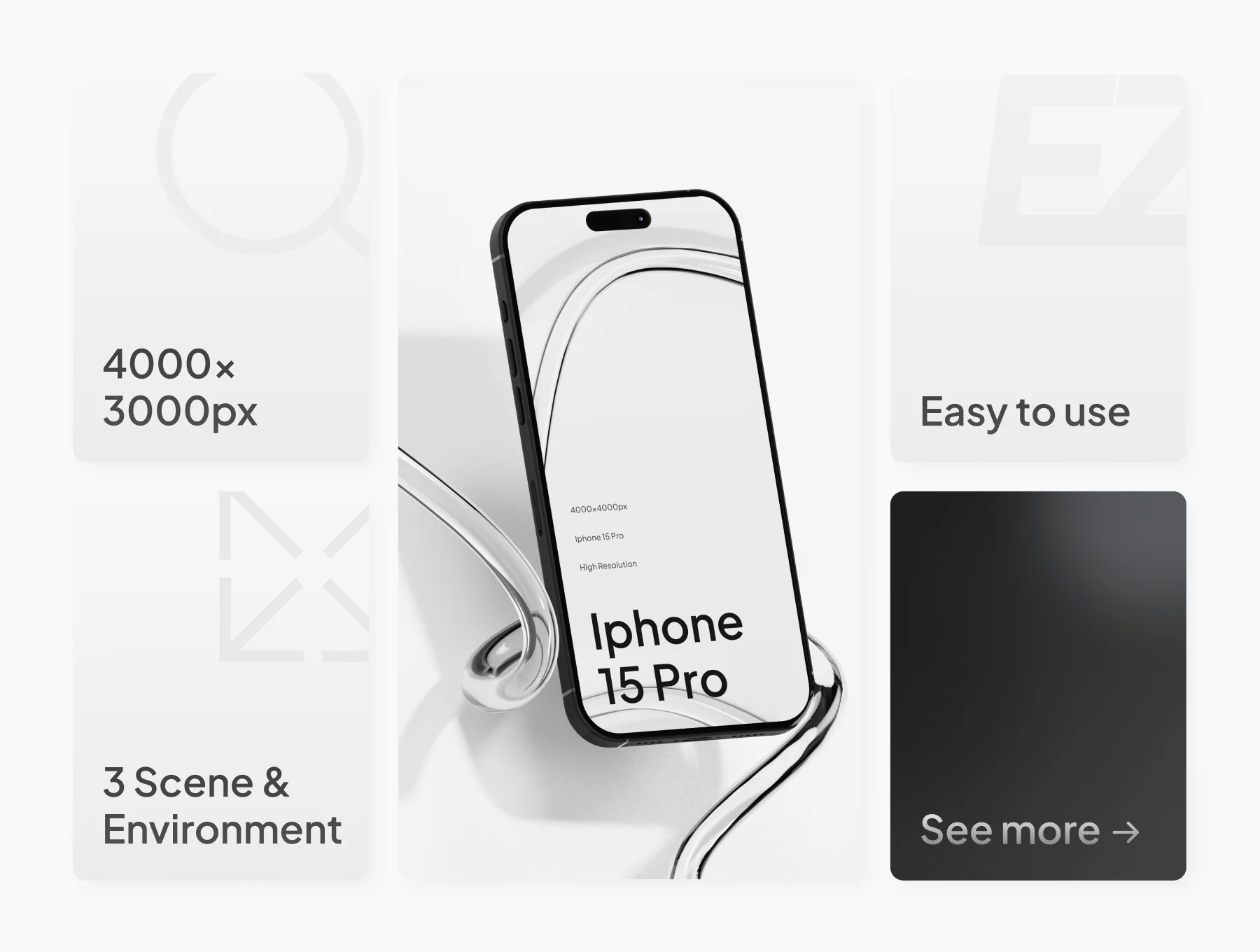 Beninc - iPhone 15 Pro Minimalist Mockup 5