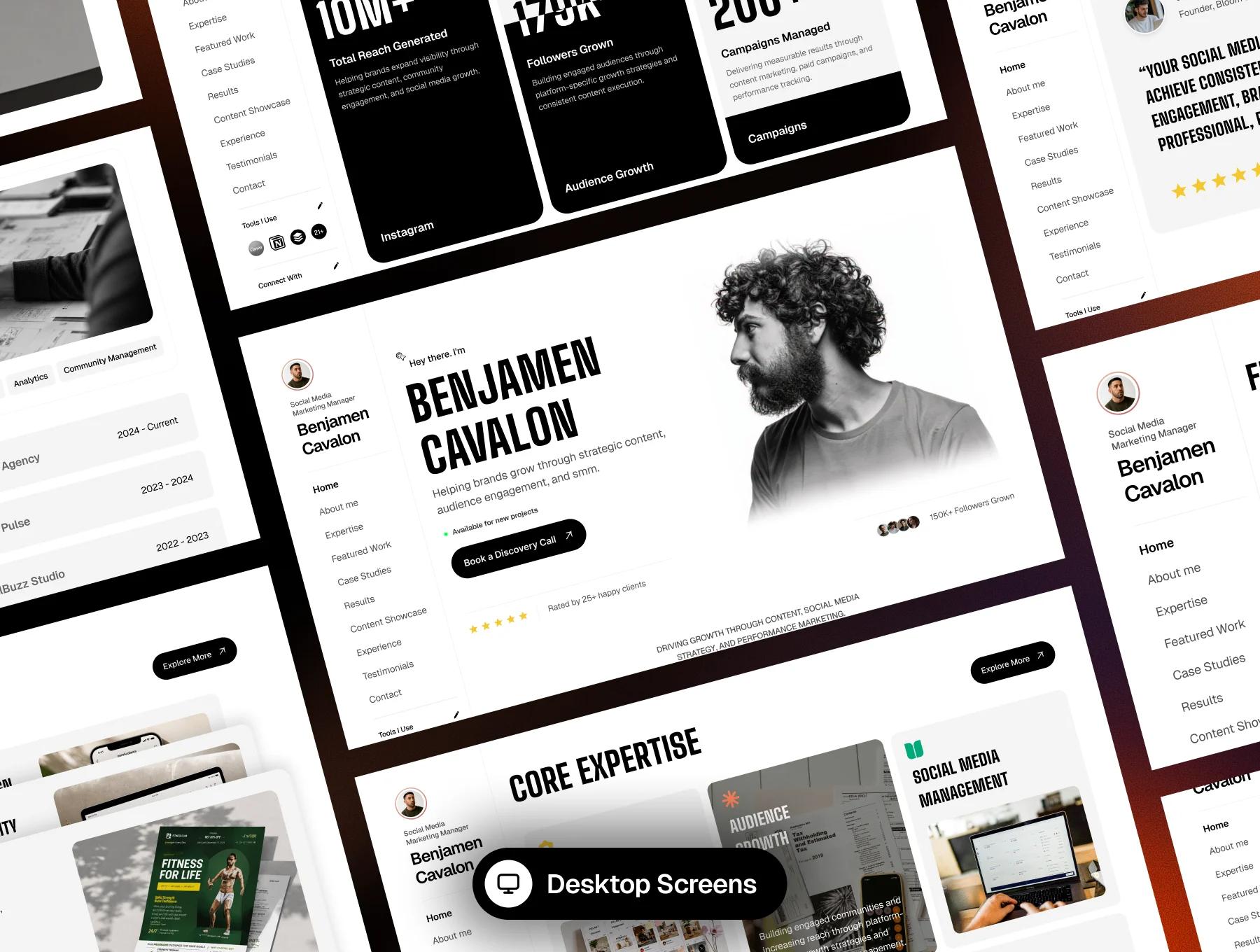 Benjamen — Portfolio Landing Page Website for React 2