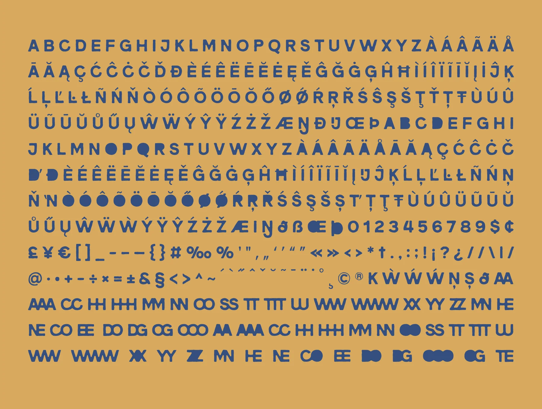 Benniter - Rough Hand Drawn Font 8