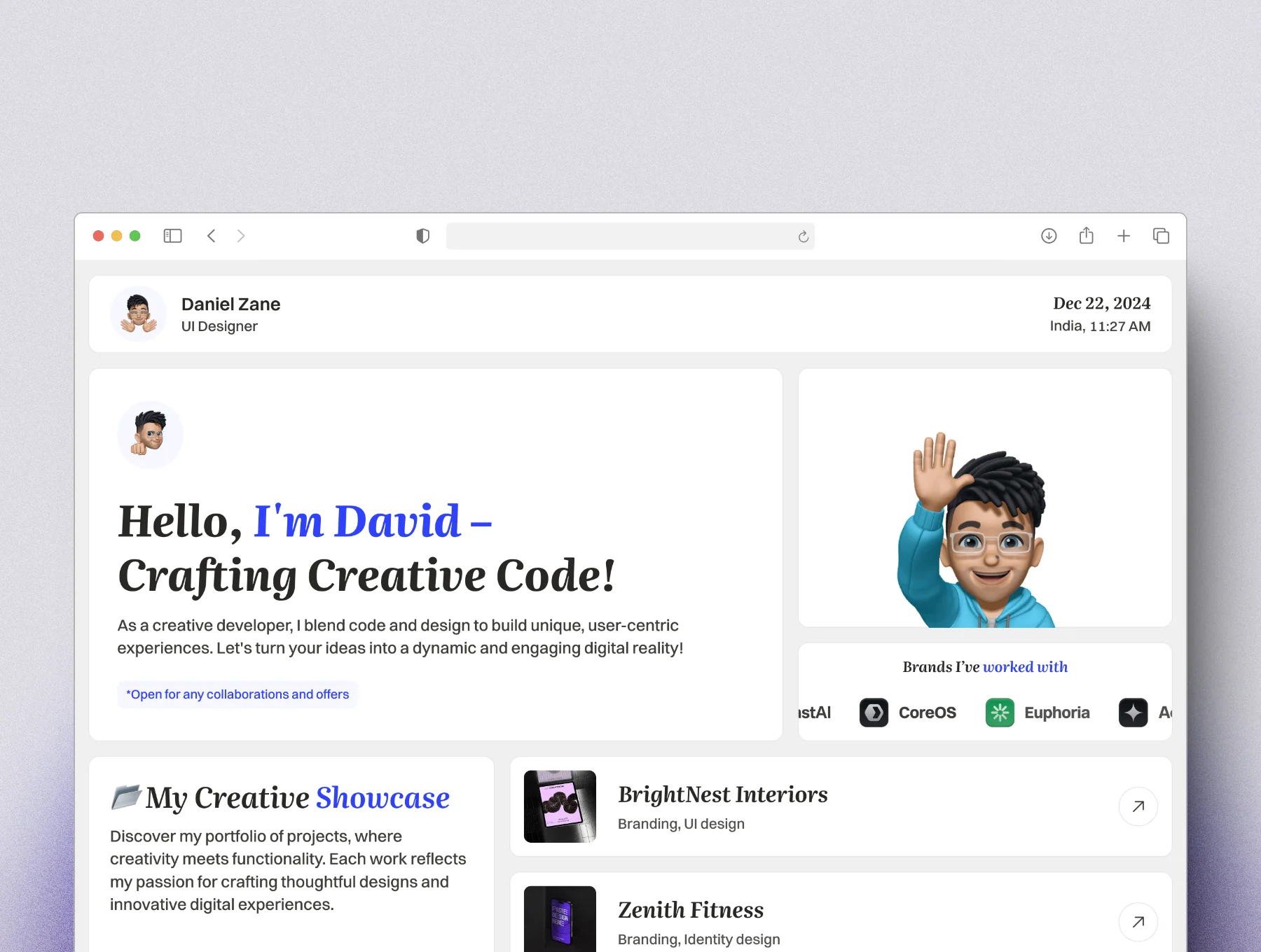 Bentfolio - A Bento-Styled Portfolio