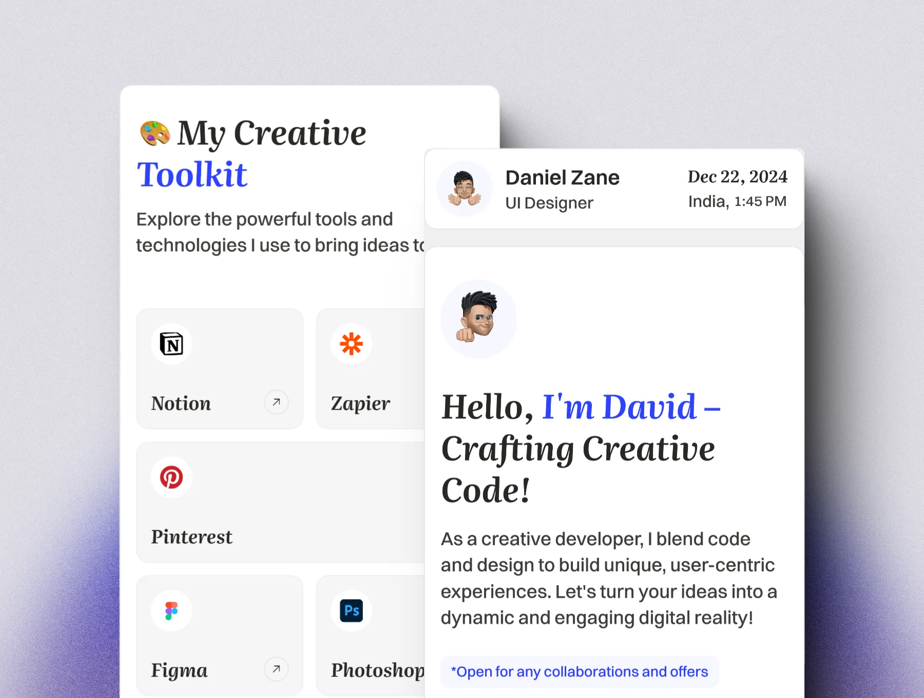 Bentfolio - A Bento-Styled Portfolio 2