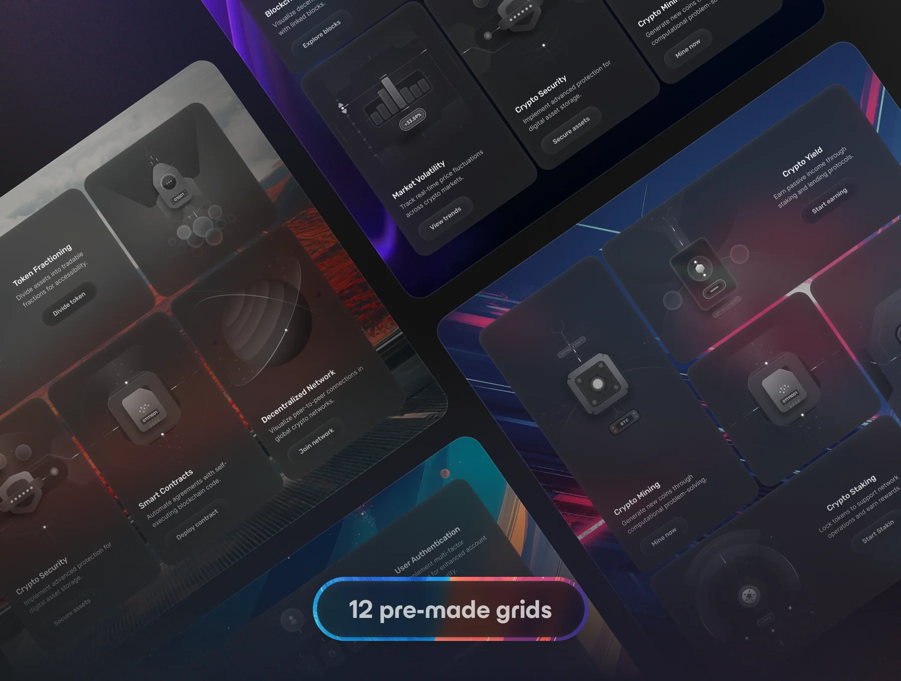 🍱 Bento Cards: Crypto 3