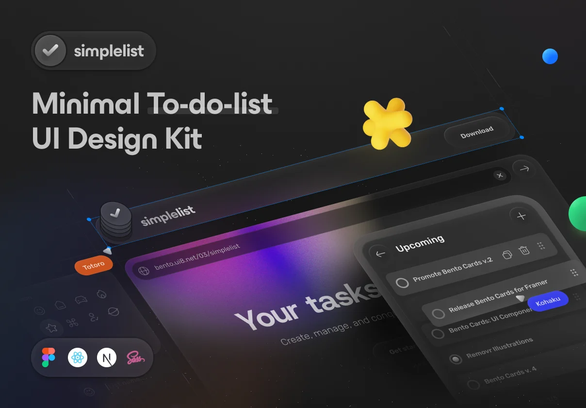 🍱 SimpleList: Coded App + Landing page Kit