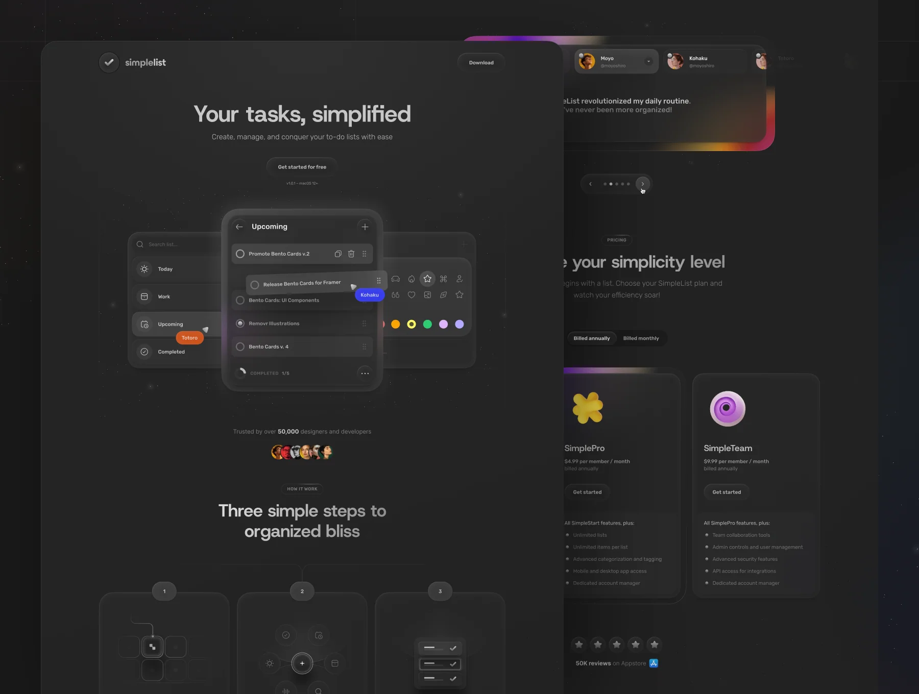 🍱 SimpleList: Coded App + Landing page Kit 5