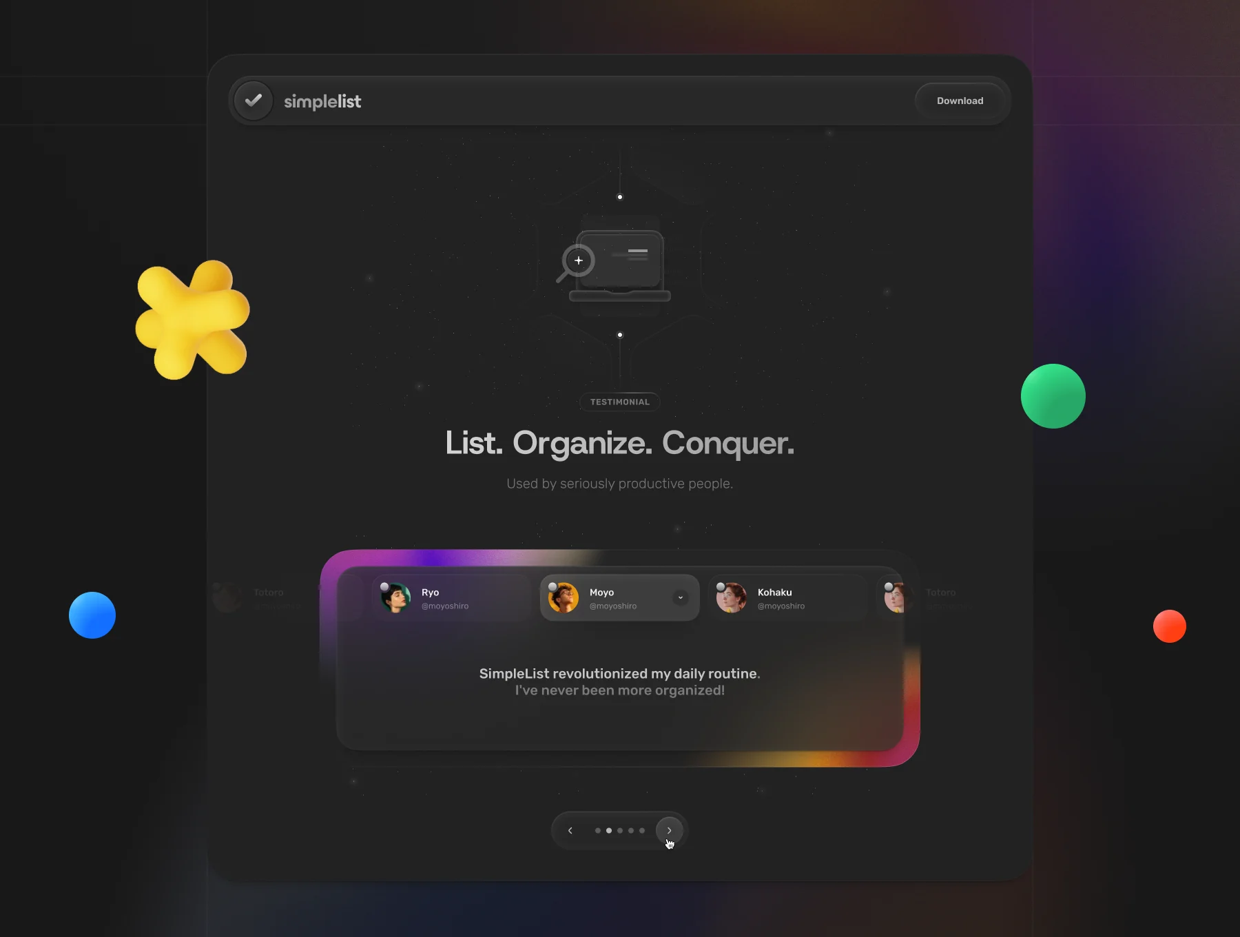 🍱 SimpleList: Coded App + Landing page Kit 6