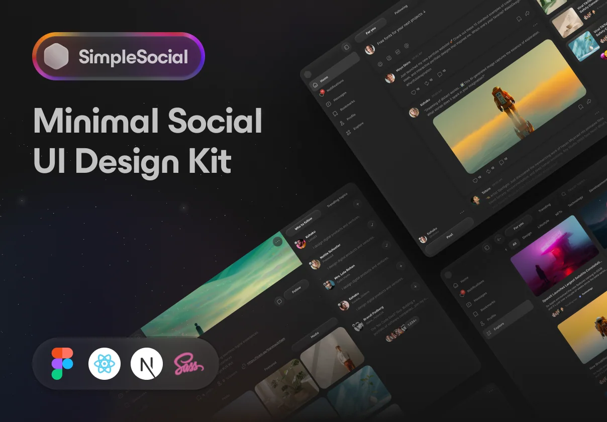 🍱 SimpleSocial: Social Network UI Kit