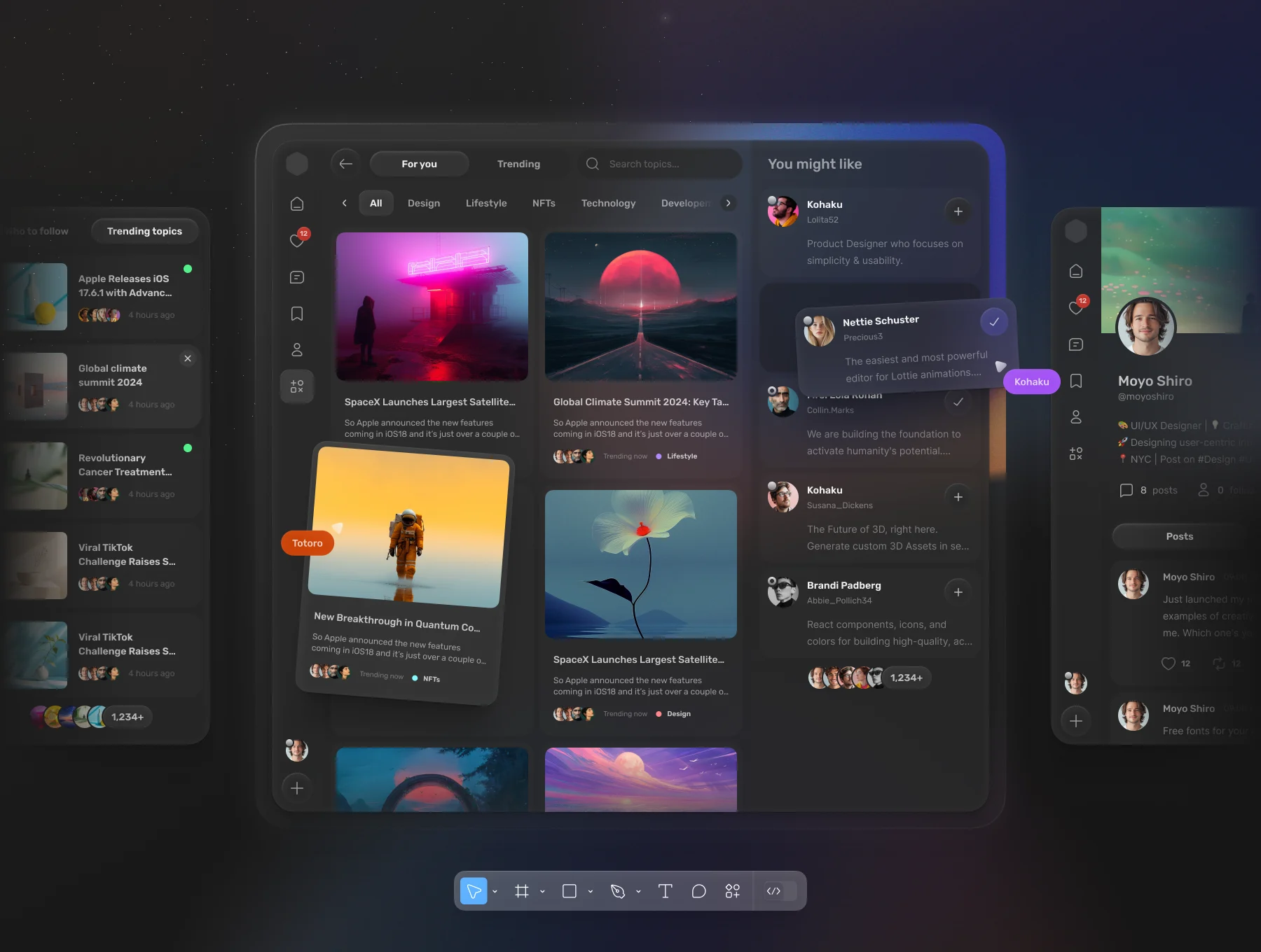 🍱 SimpleSocial: Social Network UI Kit 4