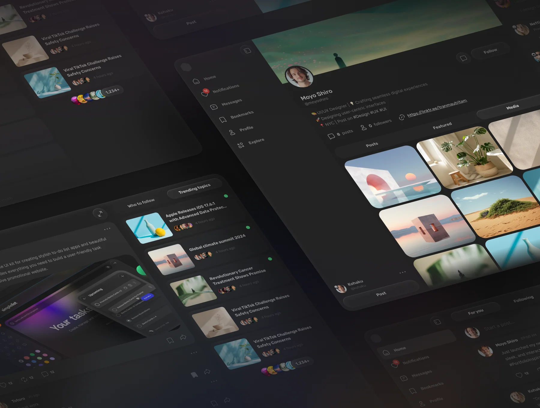 🍱 SimpleSocial: Social Network UI Kit 5