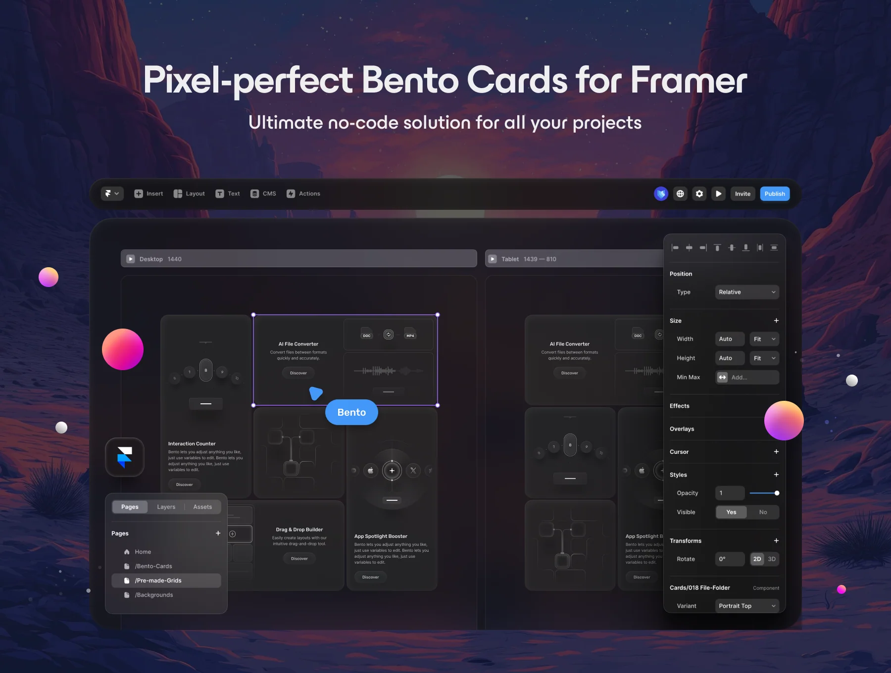 🍱 Bento Cards for Framer 2