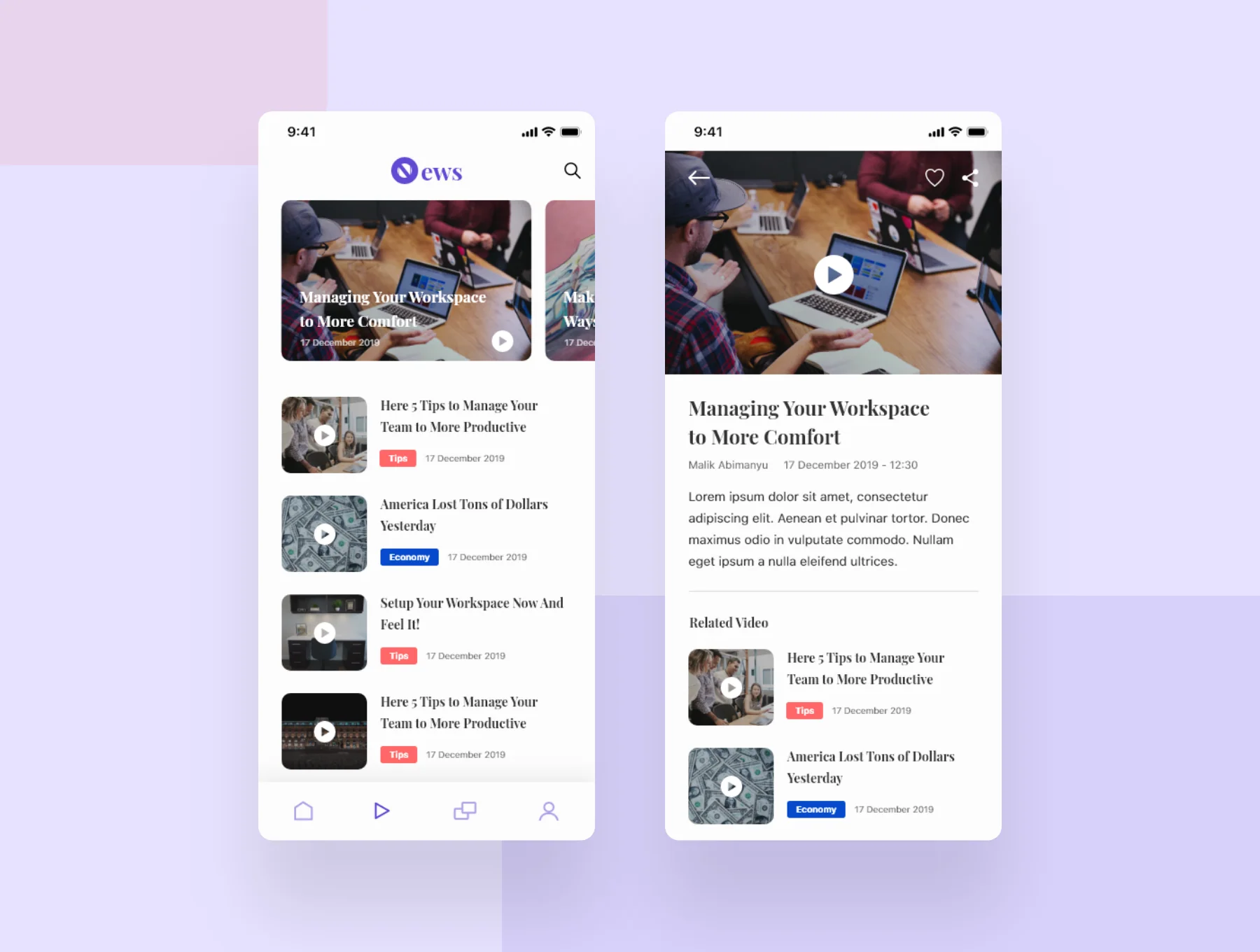 Beritax - News App UI Kit