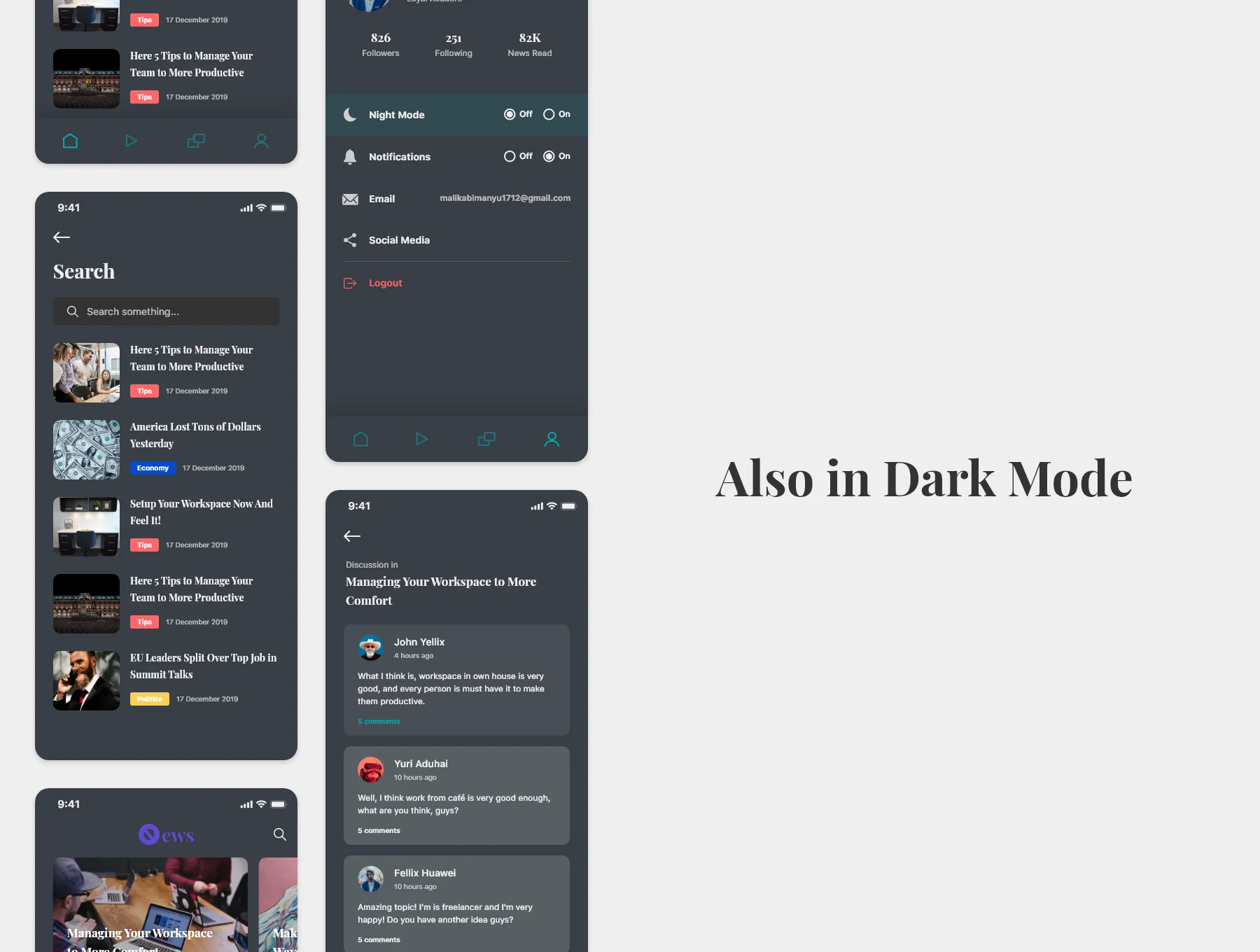 Beritax - News App UI Kit 3