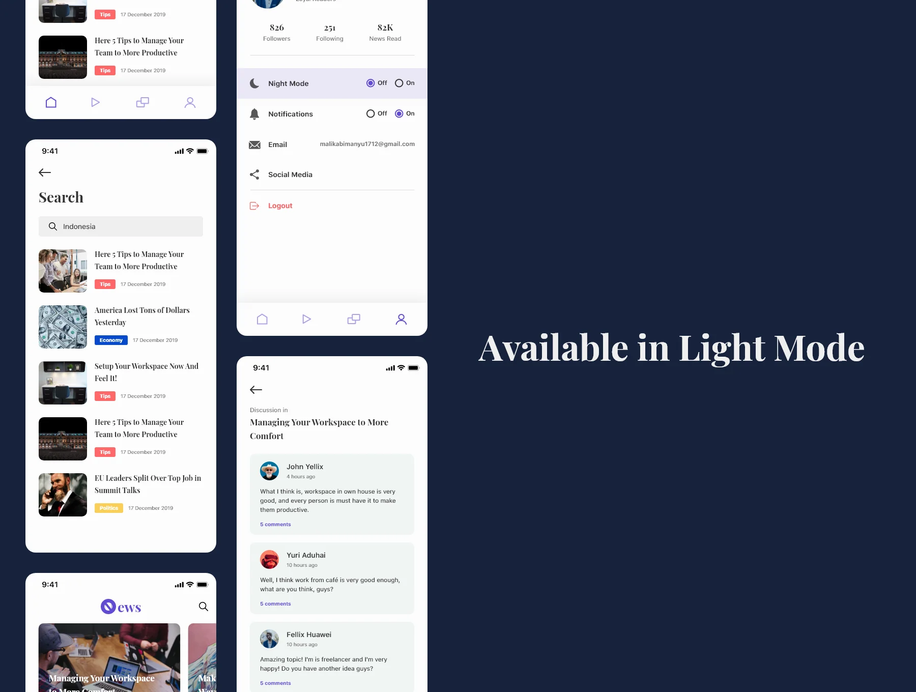 Beritax - News App UI Kit 4