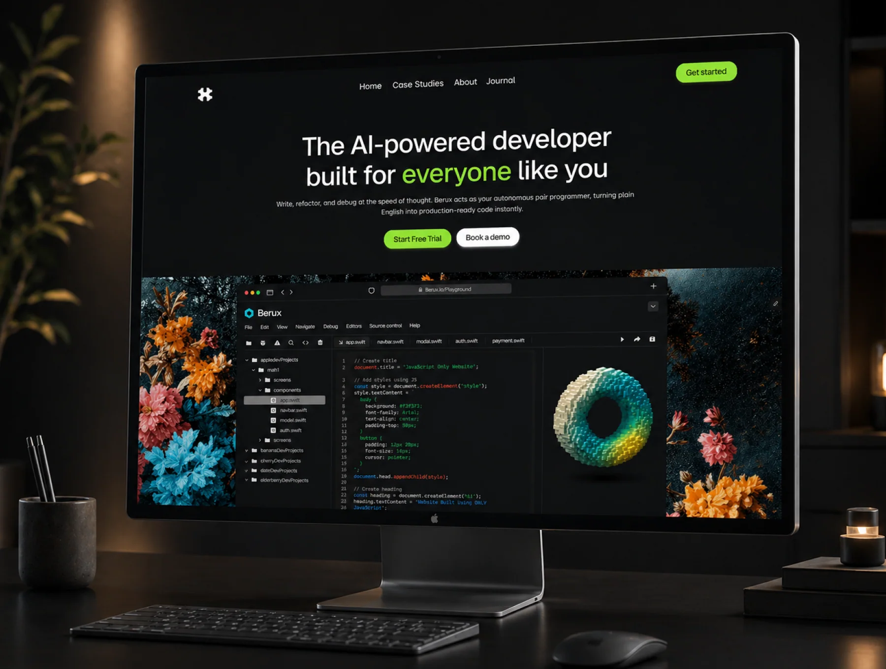 Berux - Developer SaaS & AI Tool Framer Template