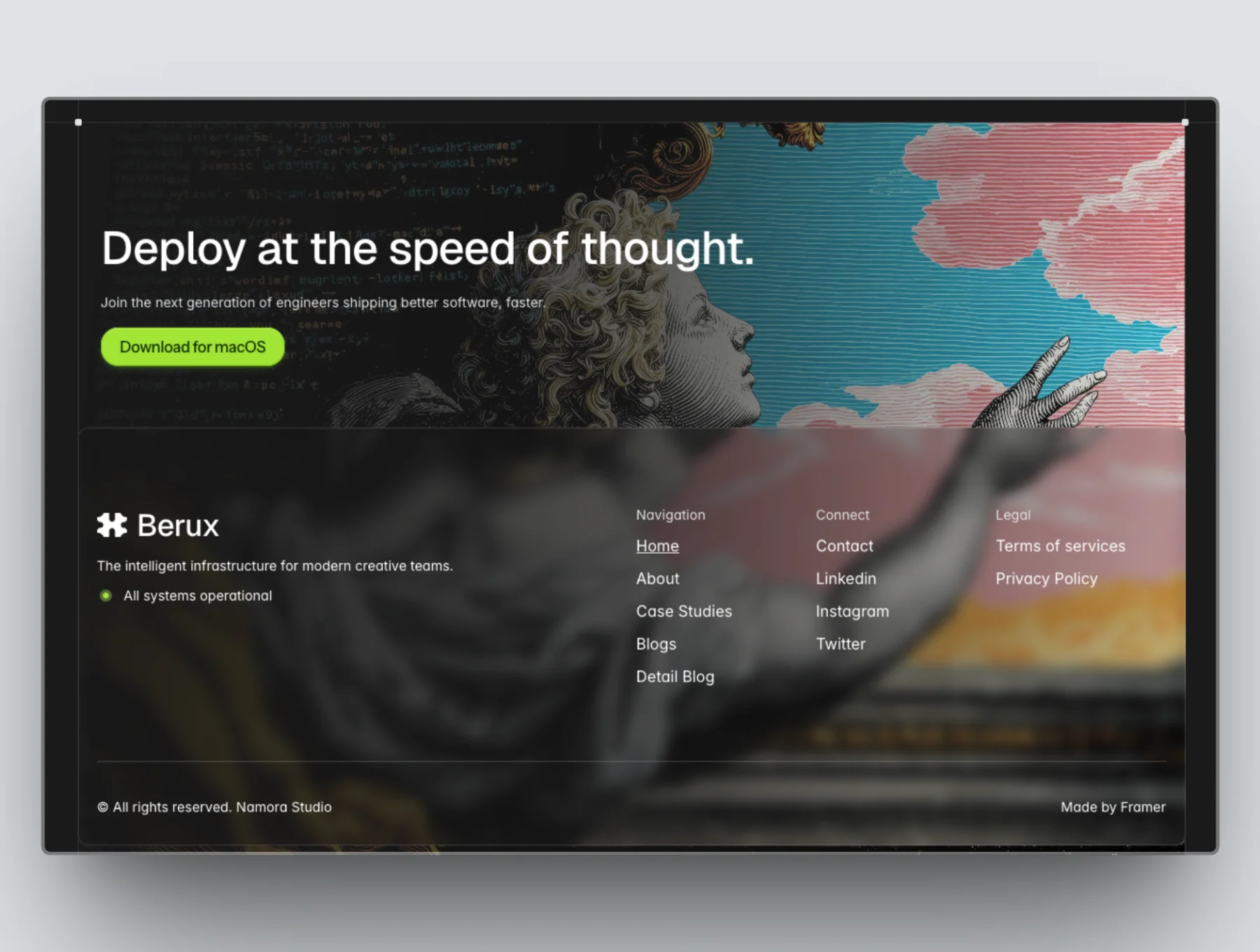 Berux - Developer SaaS & AI Tool Framer Template 6