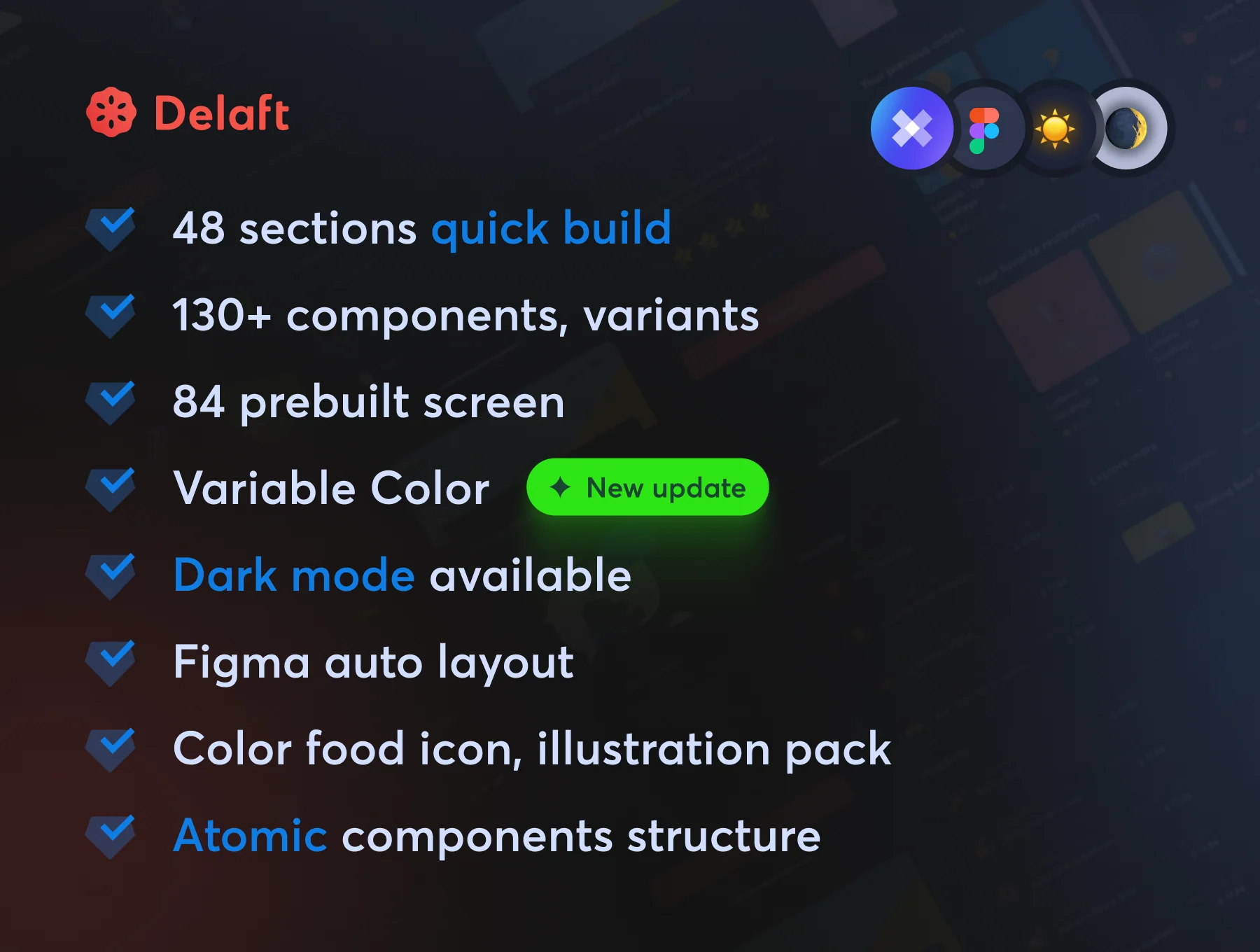 Delaft - Food Ordering App UI Kit