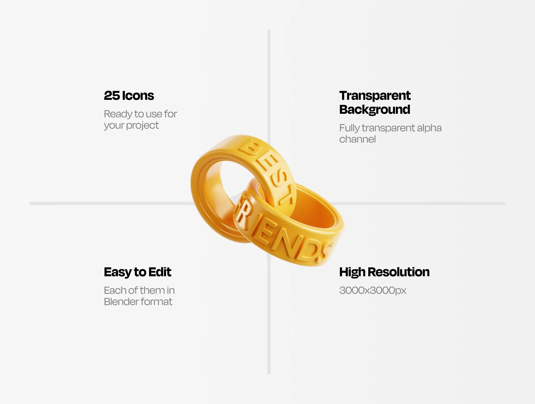 Best Friend 3D Icon Set 2