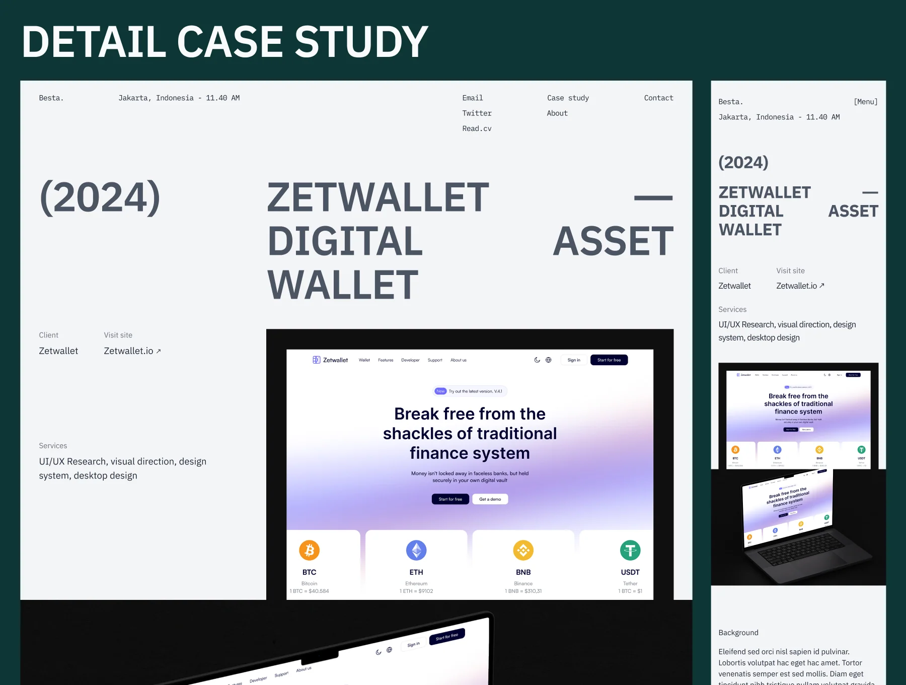 Besta - Designer Portfolio Website Design 4