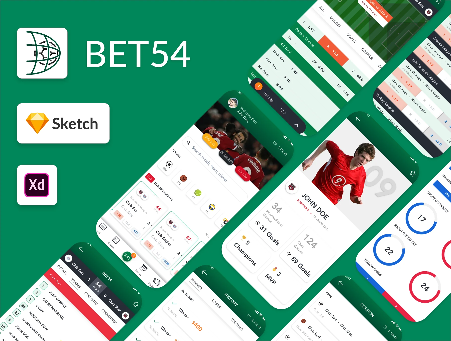 Sport Bets App UI Kit