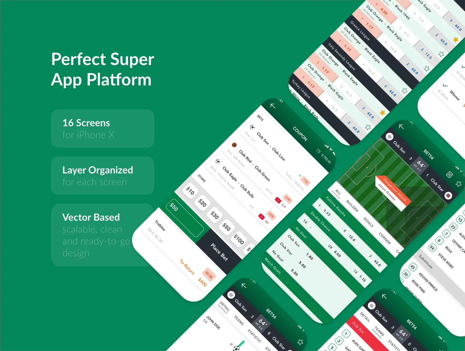 Sport Bets App UI Kit 2