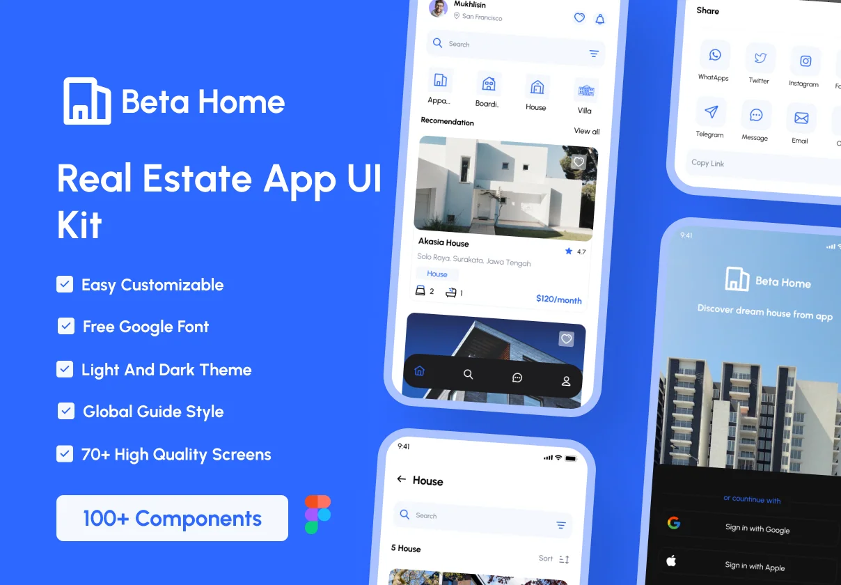 Beta Home - Real Estate Apps UI Kit