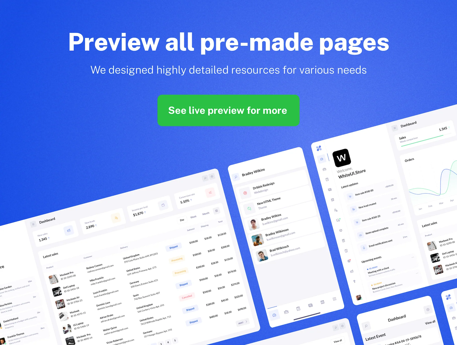 BetaCRM UI Kit for SaaS Dashboards 9