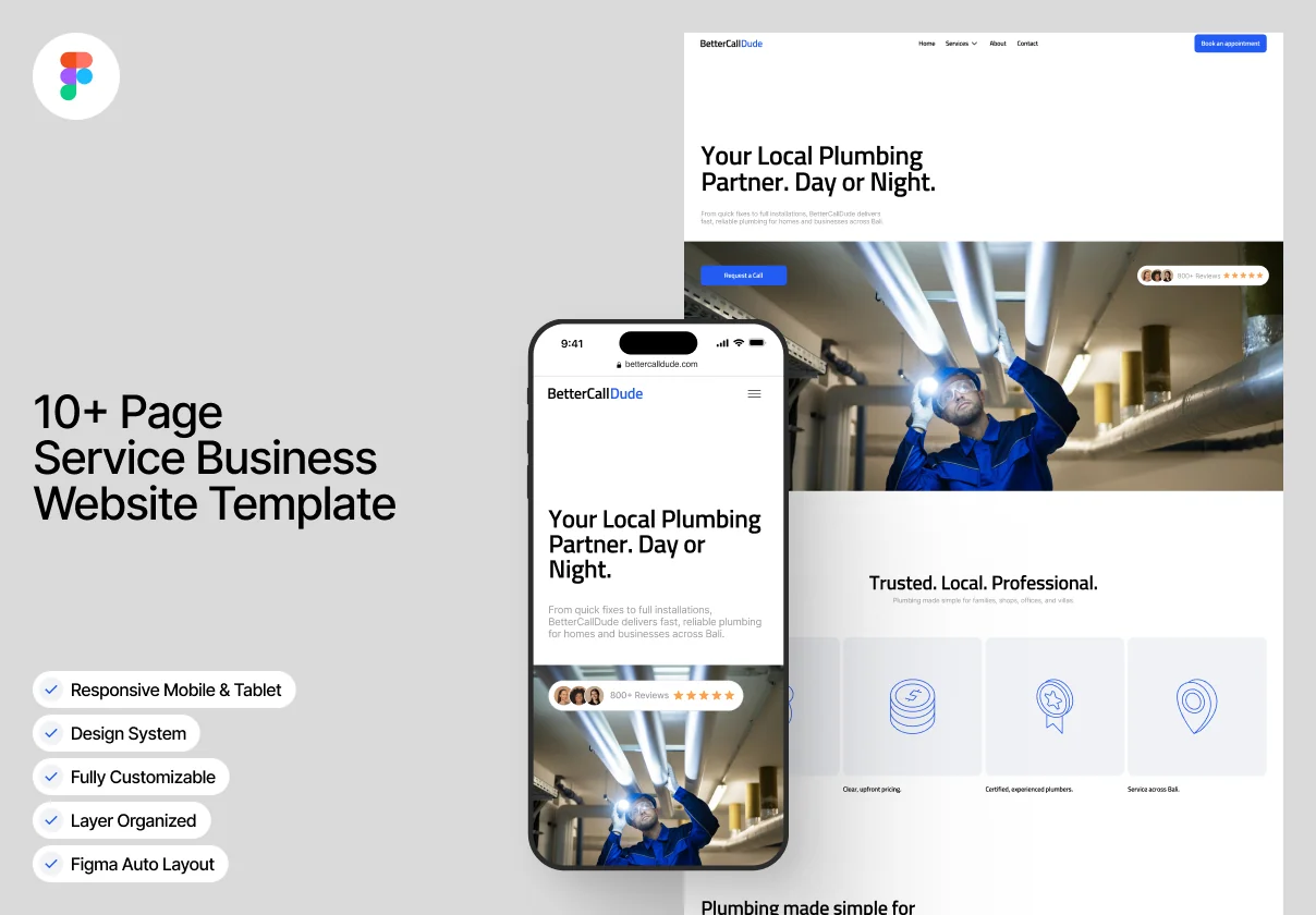 Better Call Dude - Service Business Website Template