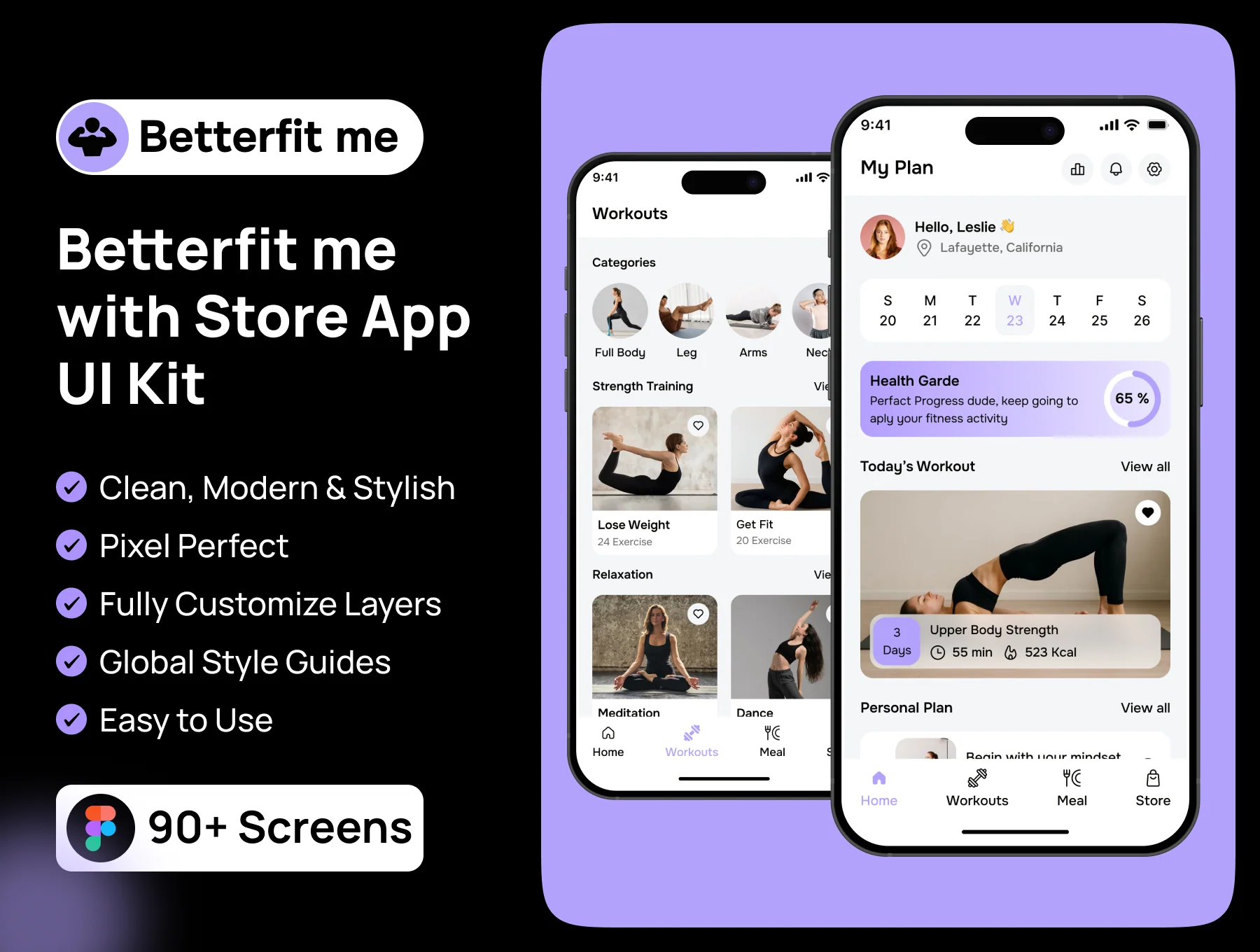Betterfit me with Store App UI Kit