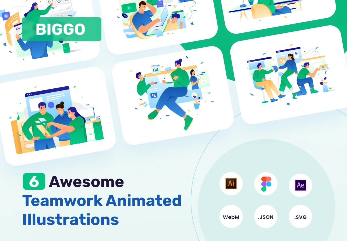 Biggo Teamwork Animated Illustrations
