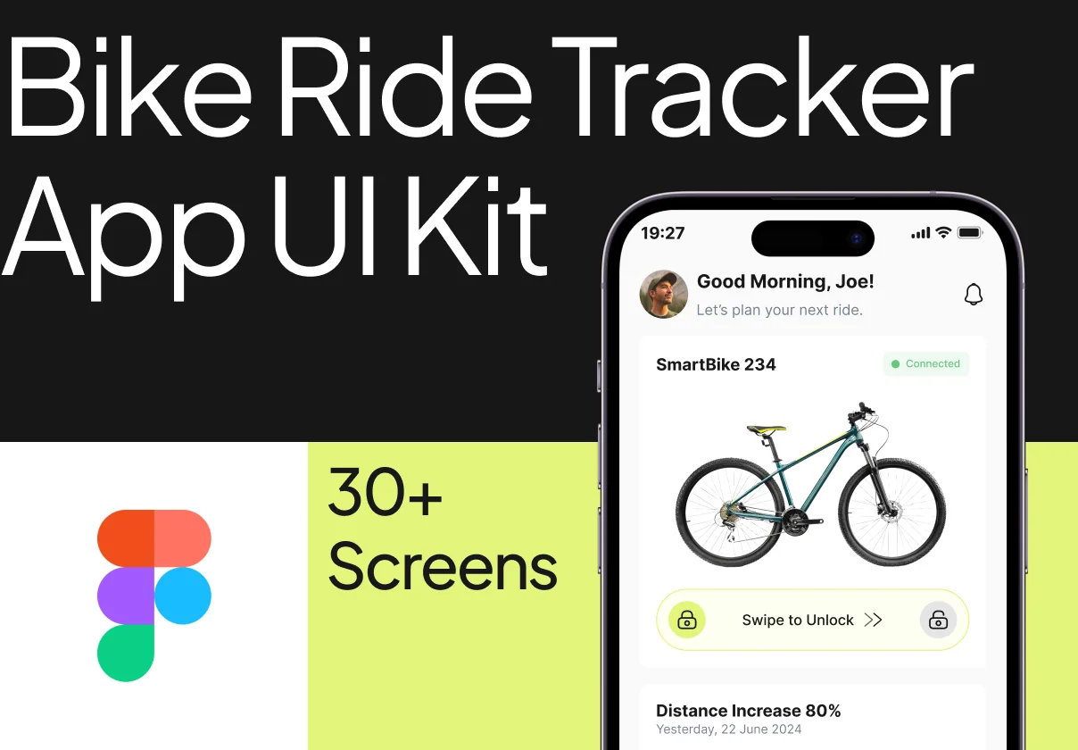 Bike Ride Tracker App UI Kit
