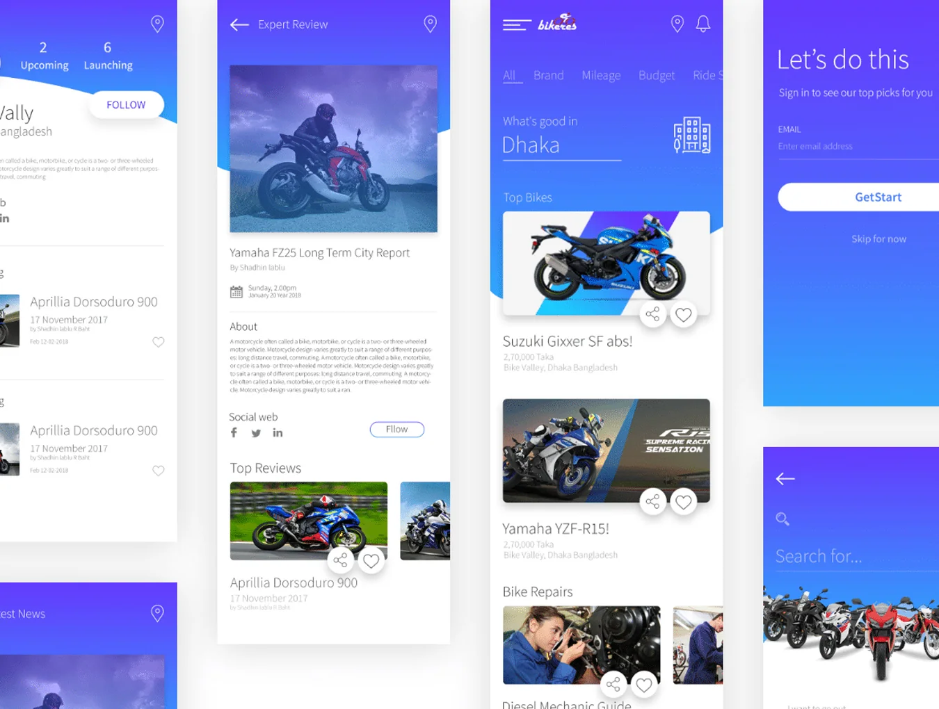 Bikers App UI Kit 2