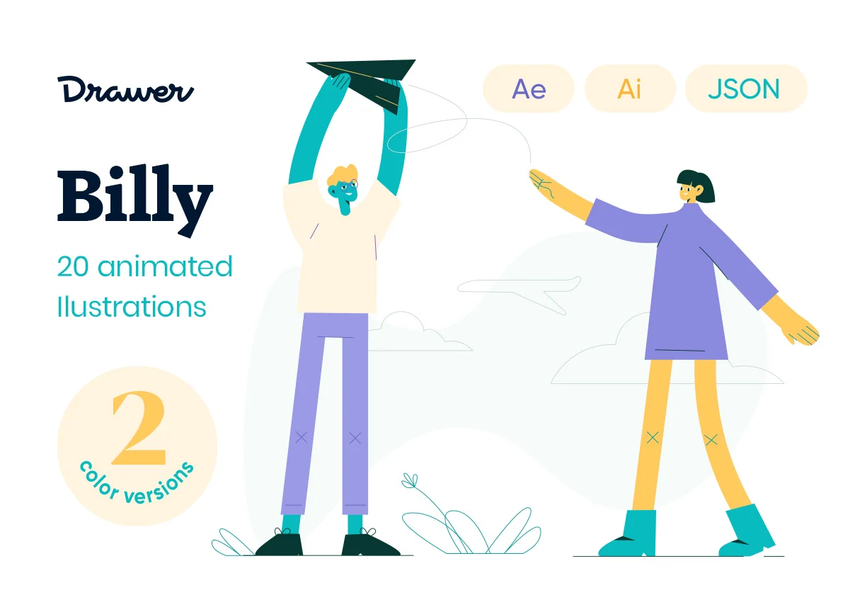 Billy - Animated Lottie illustrations
