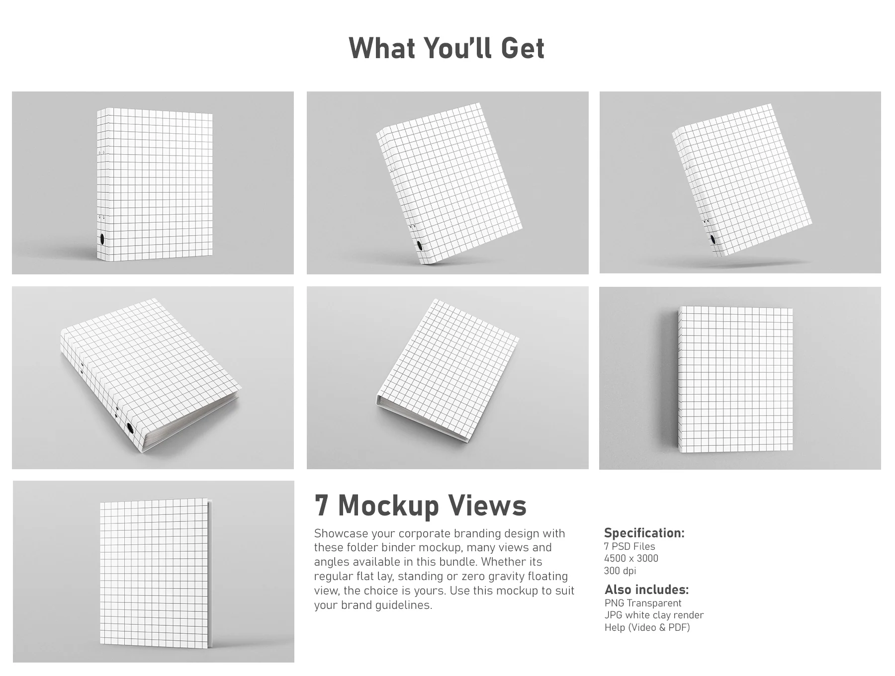 Binder Folder PSD Mockup Set - US Size 8.5x11 Inch 2