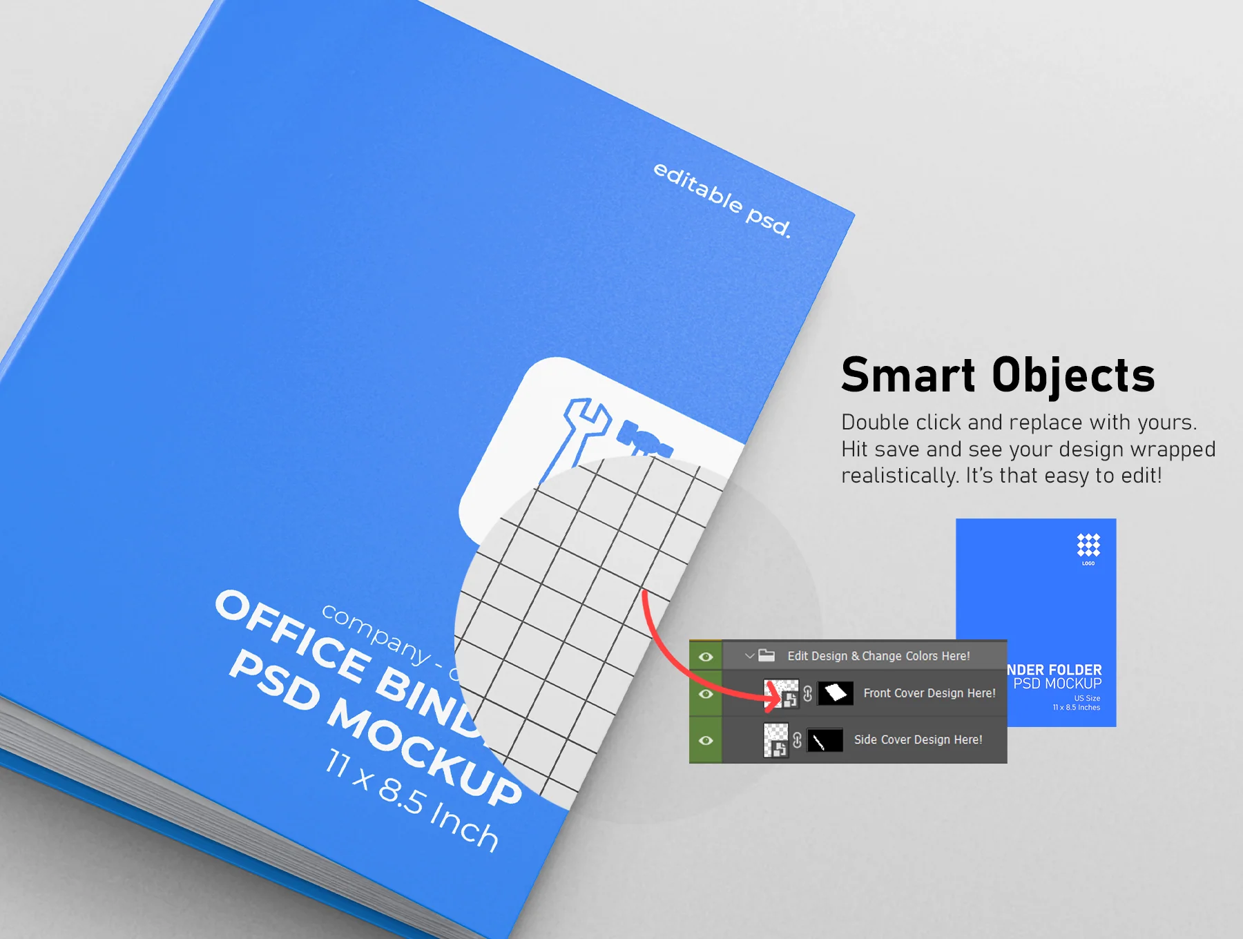 Binder Folder PSD Mockup Set - US Size 8.5x11 Inch 3