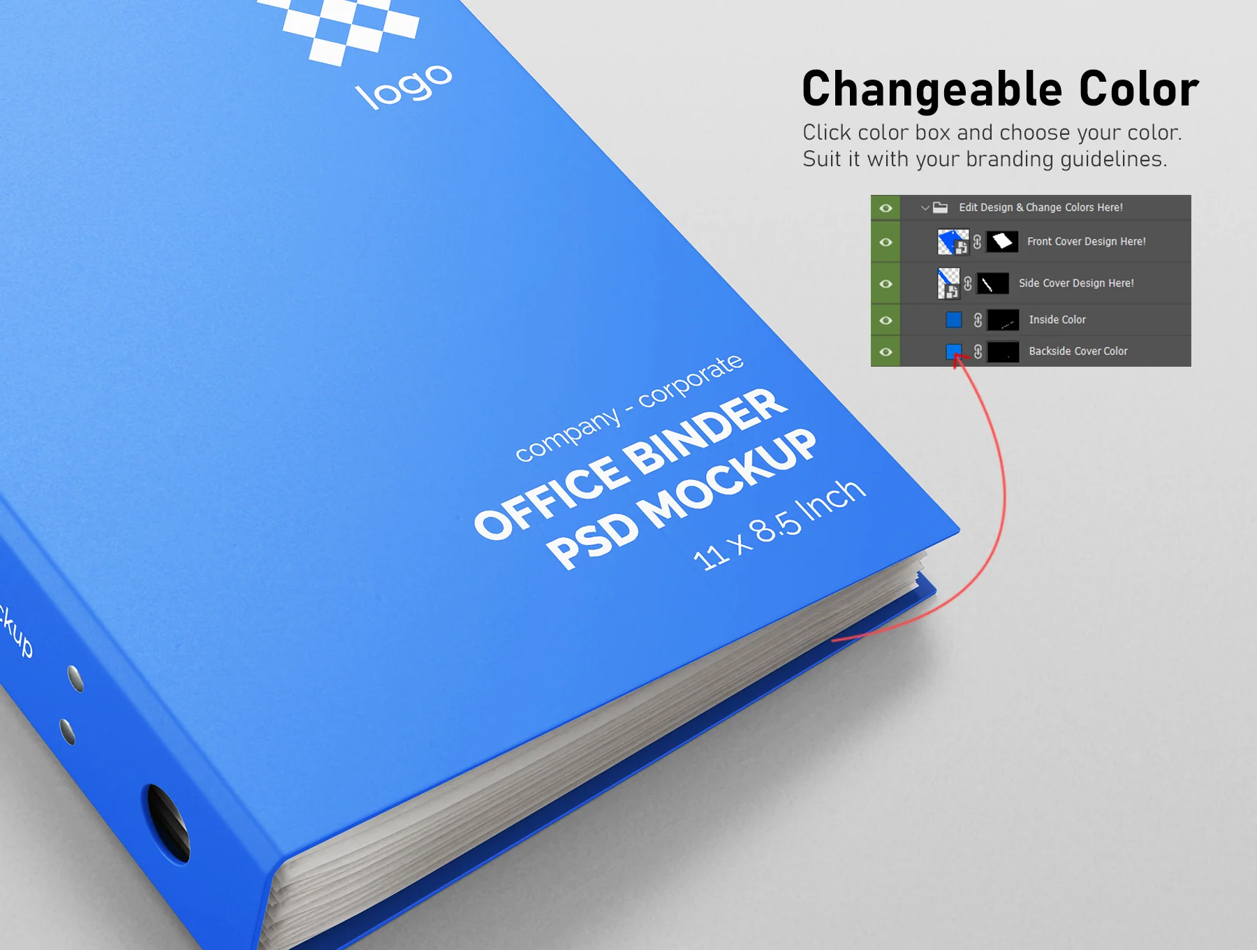 Binder Folder PSD Mockup Set - US Size 8.5x11 Inch 4